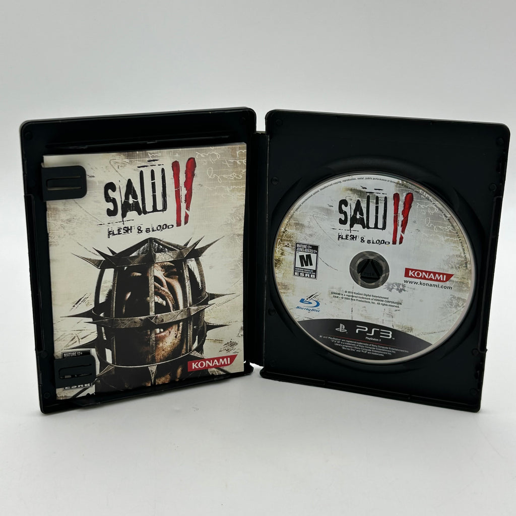 Saw II 2 Flesh and Blood (PS3, 2010) Complete CIB w/ Manual - Cracked Case