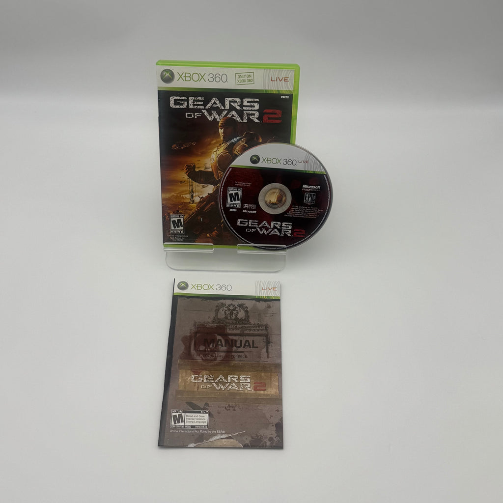 Xbox 360 Gears of War 2 Green Video Game with Box and Manual - Used