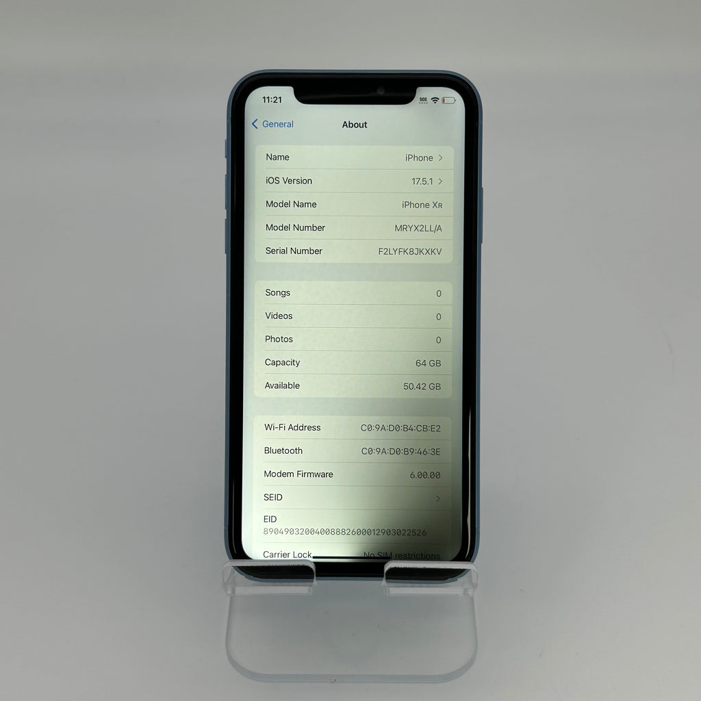 Apple iPhone XR 64GB – Blue Unlocked - Used
