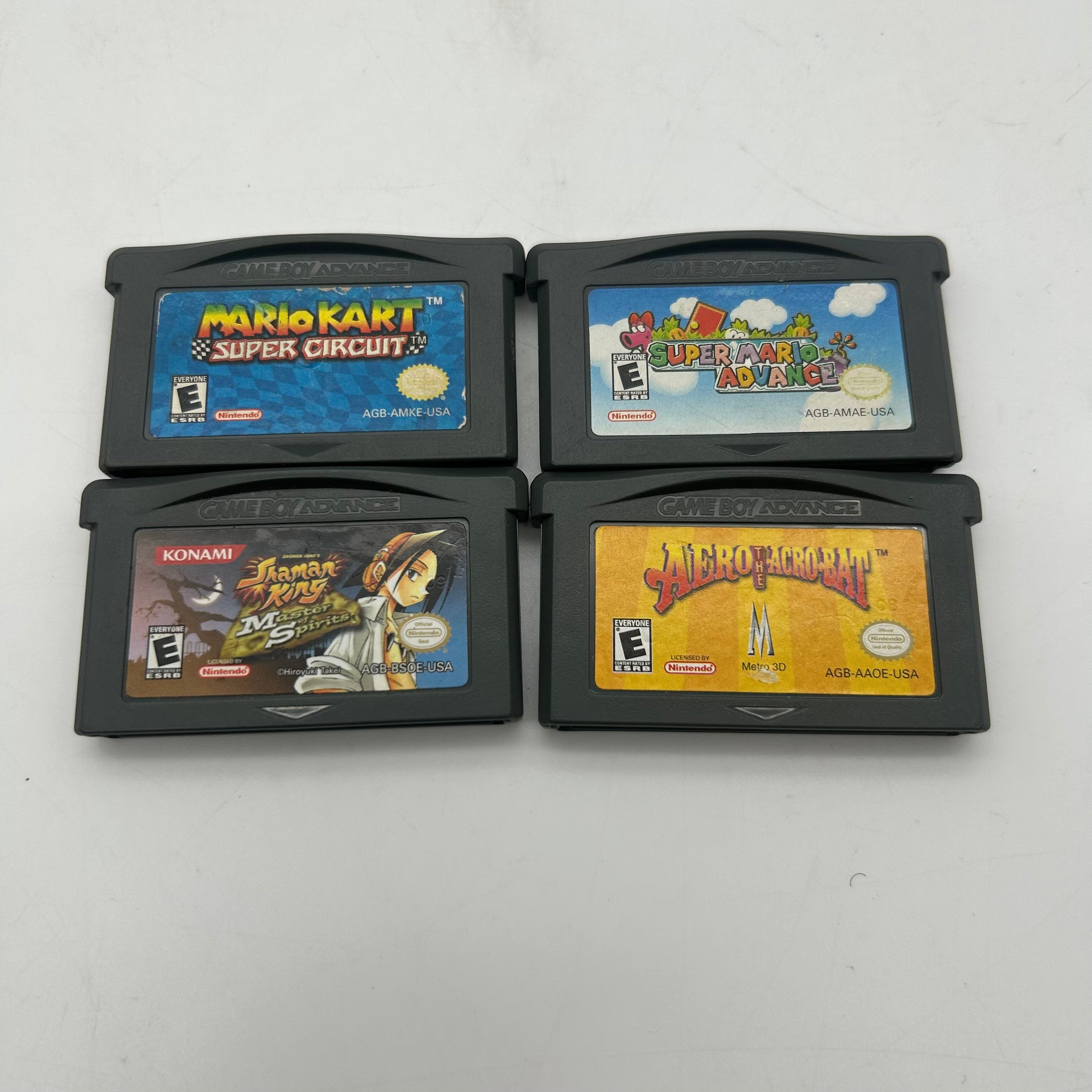 Nintendo Game Boy Advance SP (AGS-001) w/ Charger and 4 games - Tested