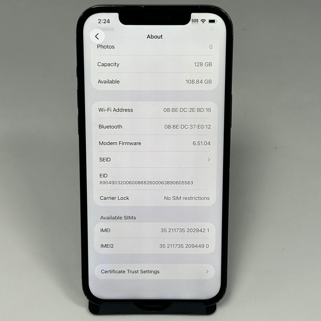 Apple iPhone 12 Pro Max 128GB–UNLOCKED - Service Battery
