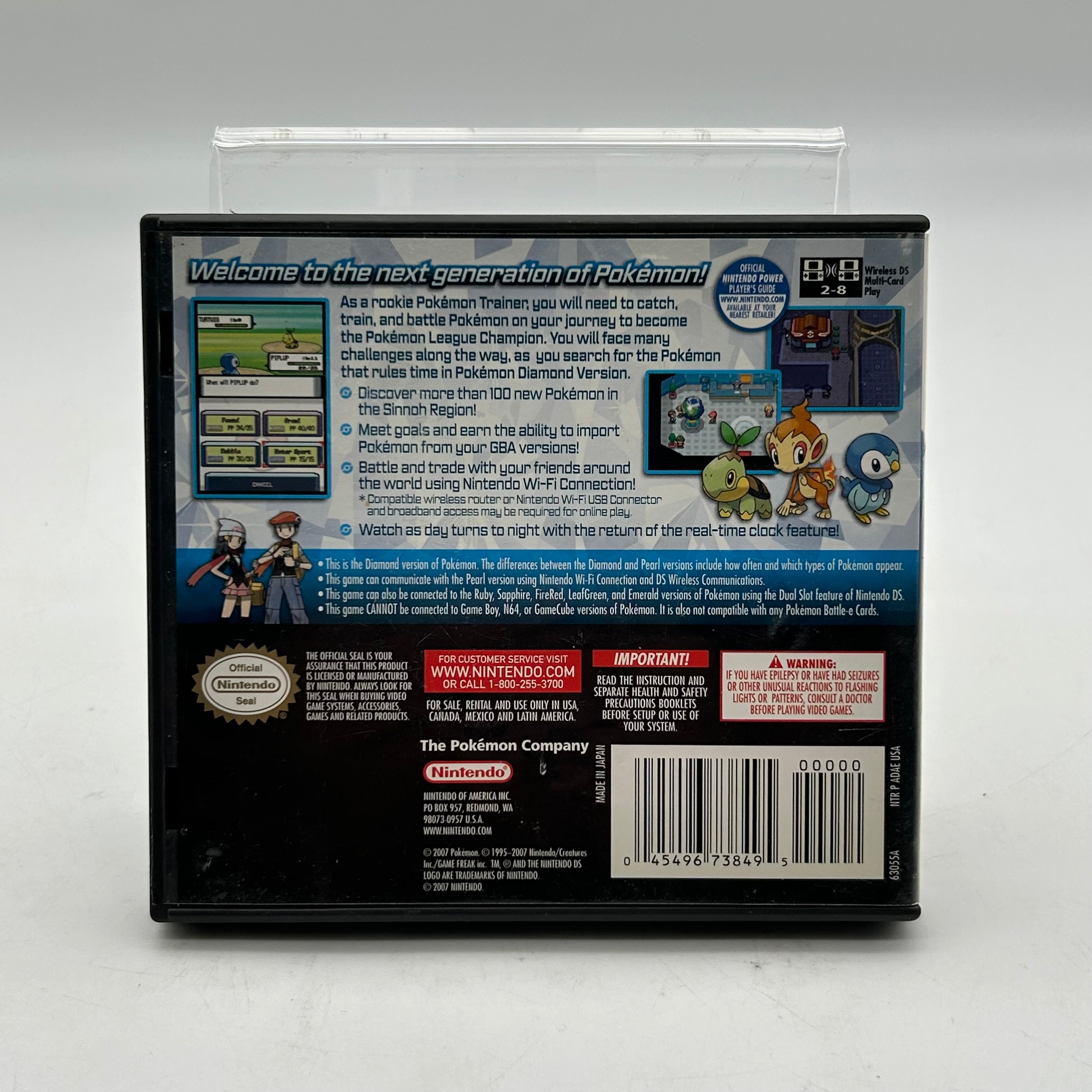 Nintendo DS Pokemon Diamond Used C Multi-Colored Case Manual