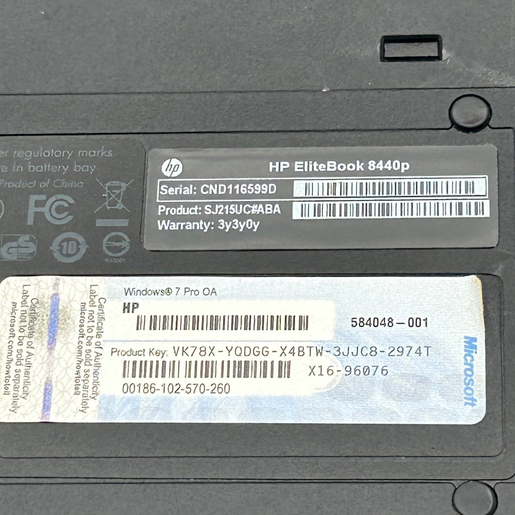 HP EliteBook 8440P Laptop 14" Core i5 2GB RAM 256GB HDD - For Parts/Repairs Only