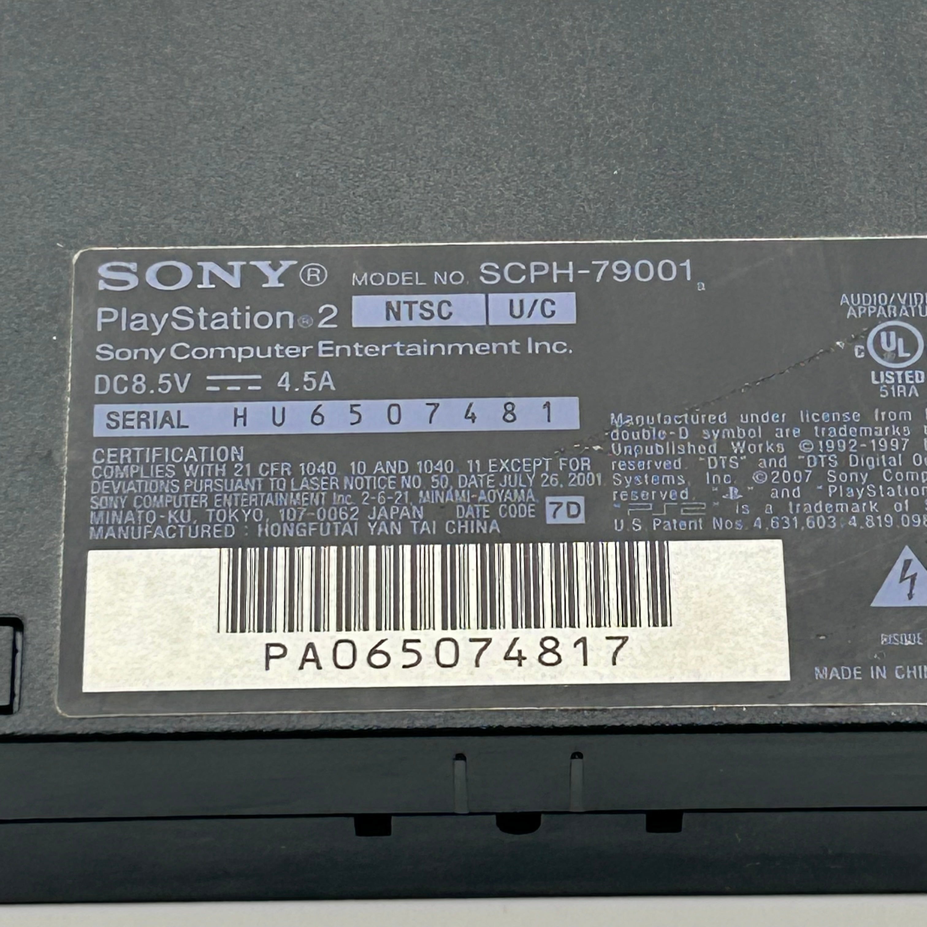 Sony PlayStation 2 Slim SCPH-79001 PS2 Console w/ OEM Cables - Tested