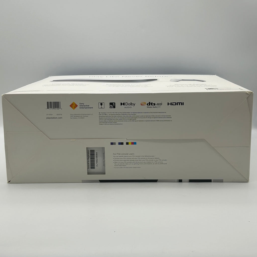 Sony PlayStation 5 Disc Edition CFI-1015A White 825GB w/ DualSense Box Bundle