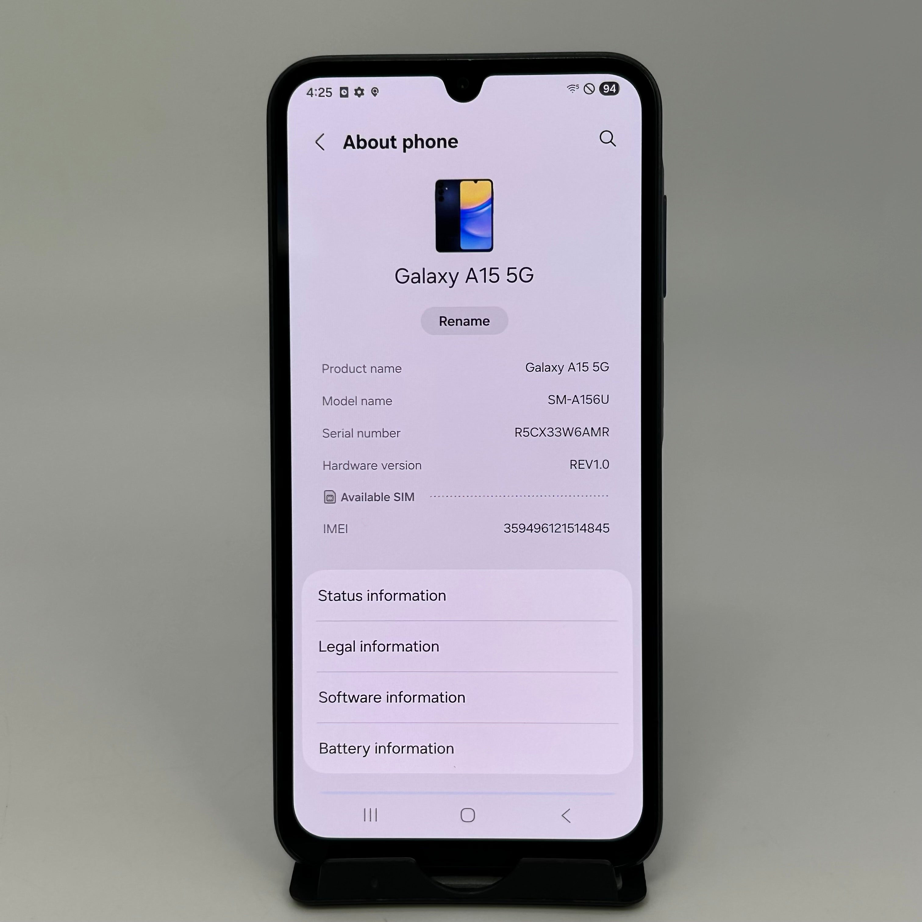 Unlocked Samsung Galaxy A15 5G (SM-A156U) - 128GB - Blue Black