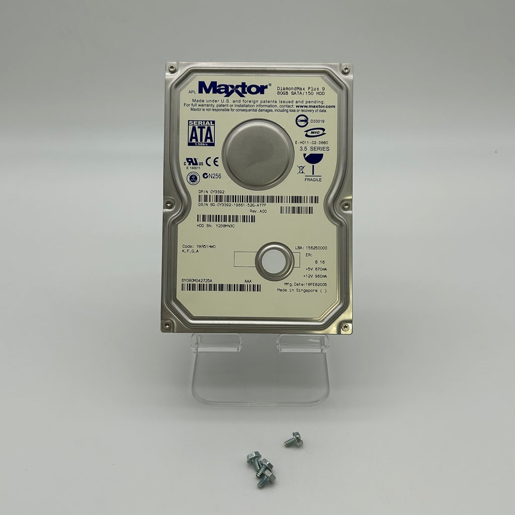 Maxtor DiamondMax Plus 9 80GB SATA 133 HDD 3.5" Hard Drive - Silver - Used