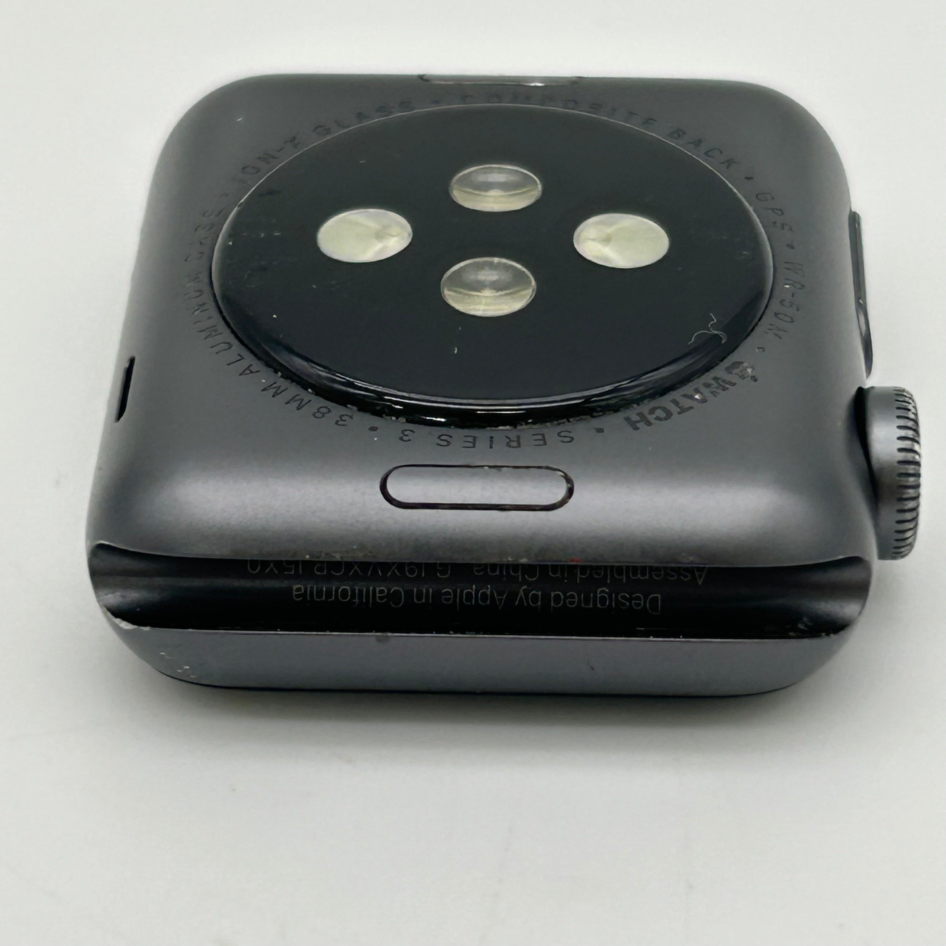 GPS Only Apple Watch Series 3 38MM Silver Aluminum Black Sport Band A1858