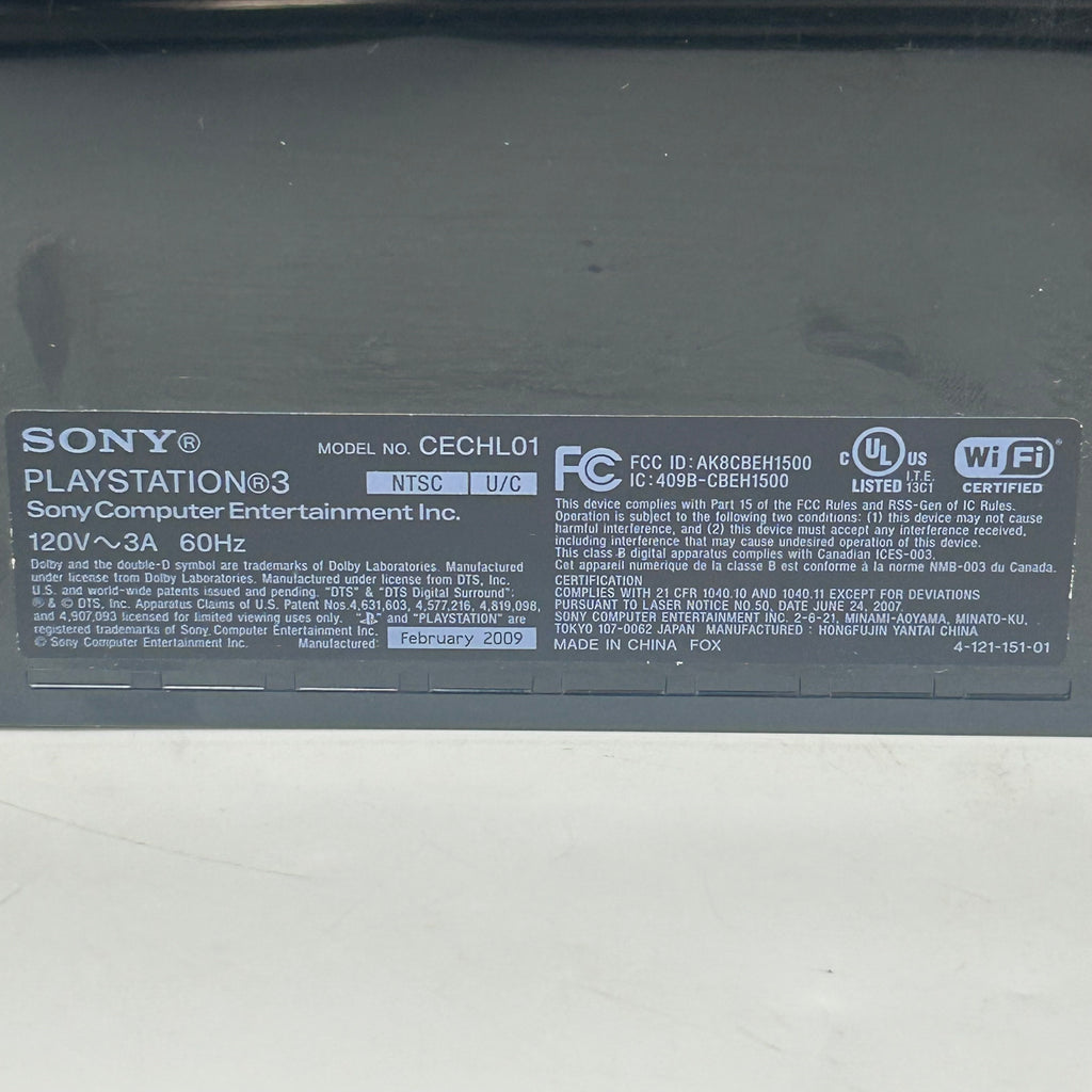 Sony PlayStation 3 PS3 CECHL01 80GB Black Fully Tested & Working Console Only