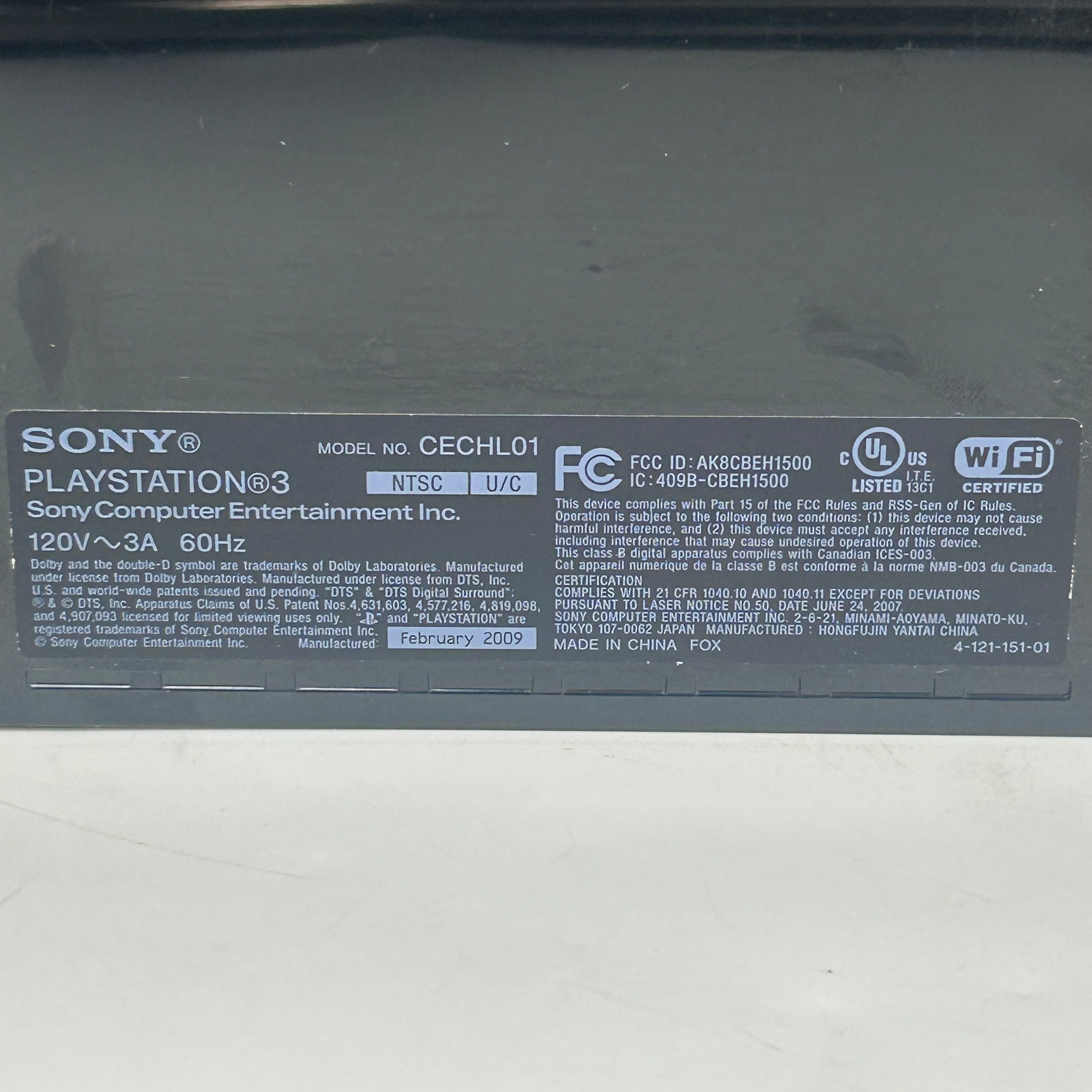 Sony PlayStation 3 PS3 CECHL01 80GB Black Fully Tested & Working Console Only