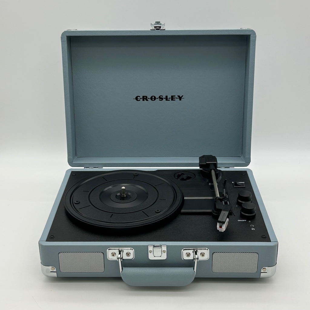 Crosley Cruiser Deluxe Turntable CR8005D-TN Slate Blue New Open Box Bluetooth