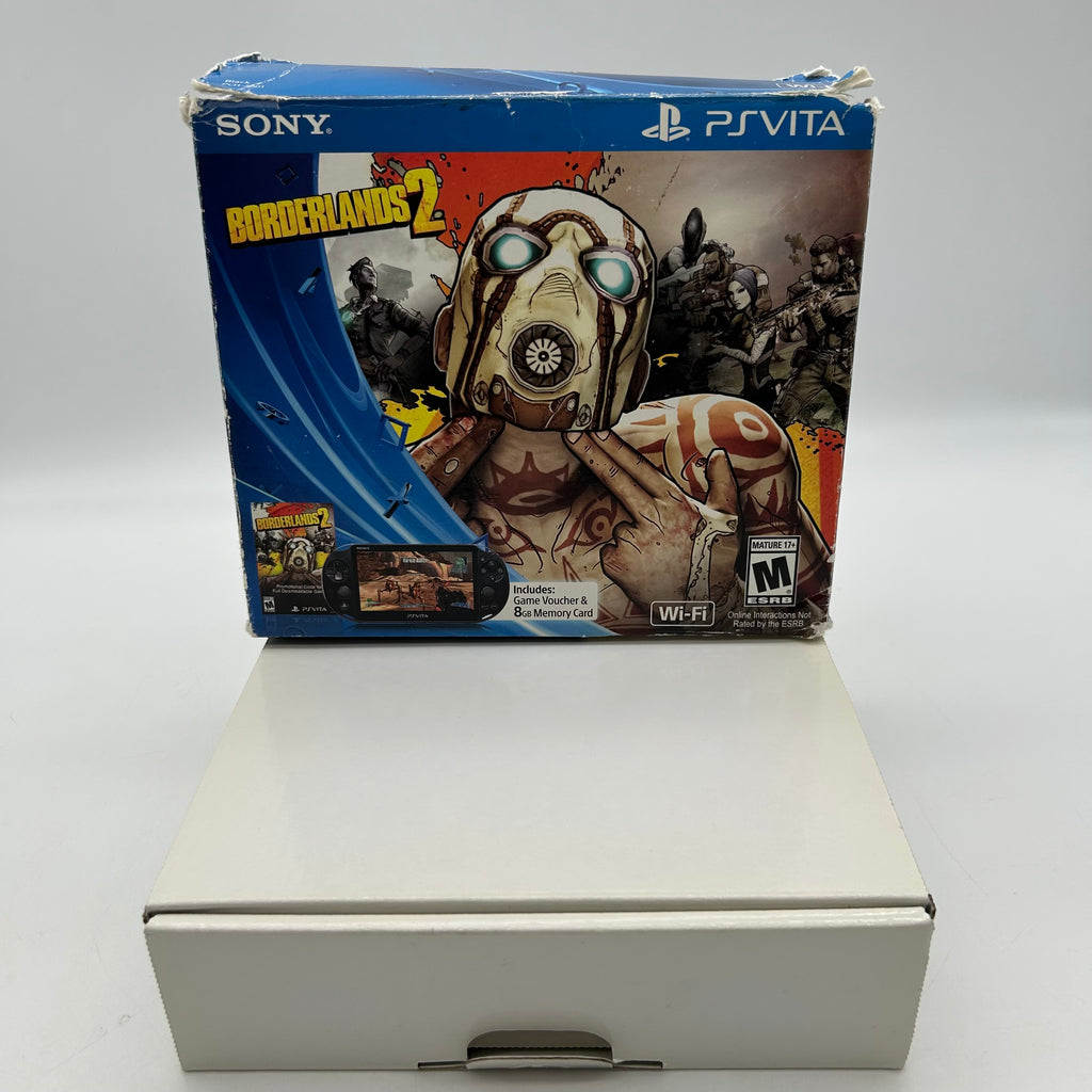 Sony PS Vita PCH-2001 Borderlands 2 Bundle Black Wi-Fi w/ 8gb Memory Card & Box