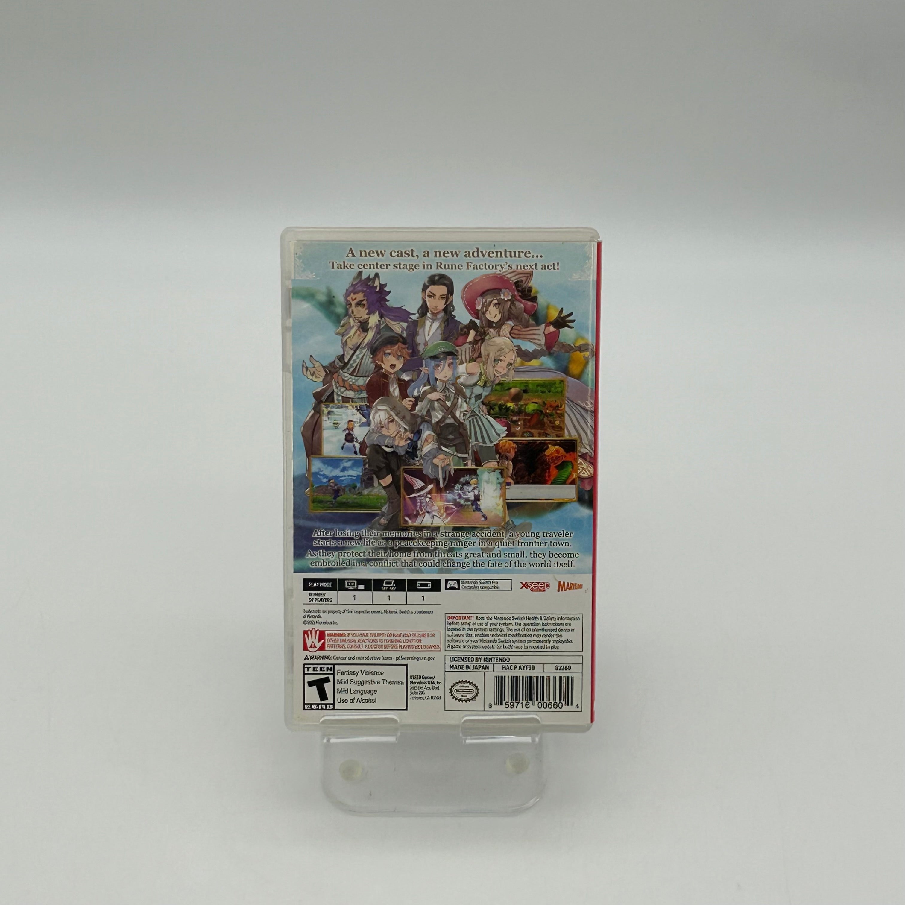 Nintendo Switch Rune Factory 5 w/ Manual + Case