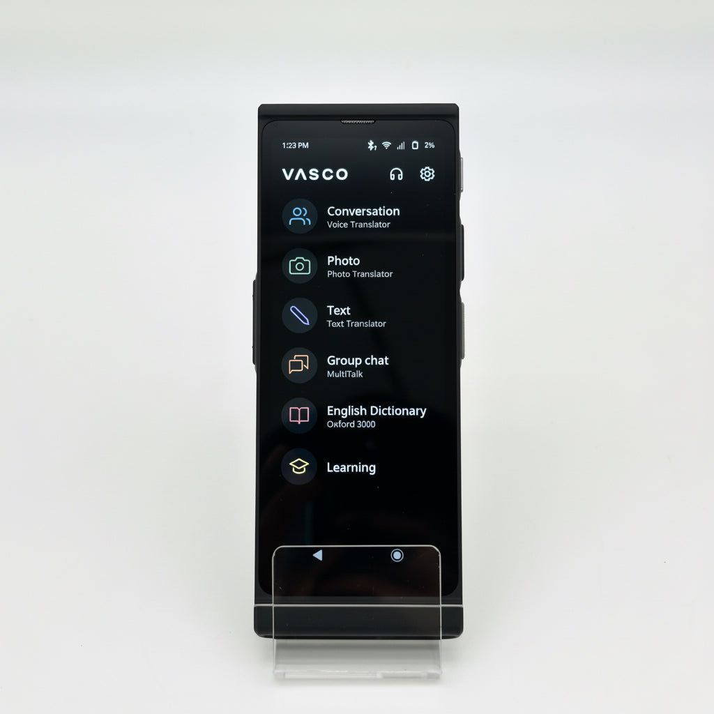 Vasco V4 Voice Translator 108 Languages Free Communication Black - Used