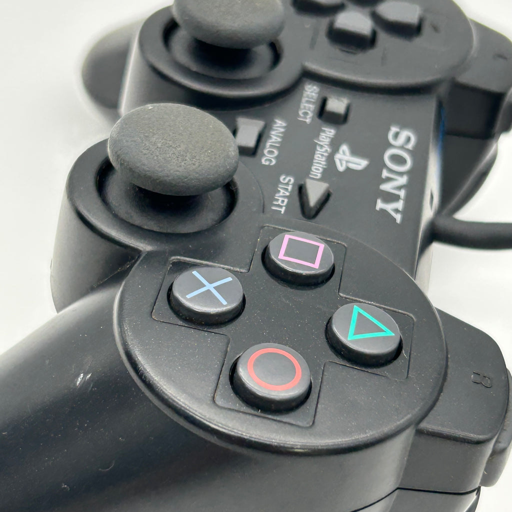 Sony PlayStation 2 Fat (SCPH-39001) Black w/ 2 Controllers And Cables TESTED