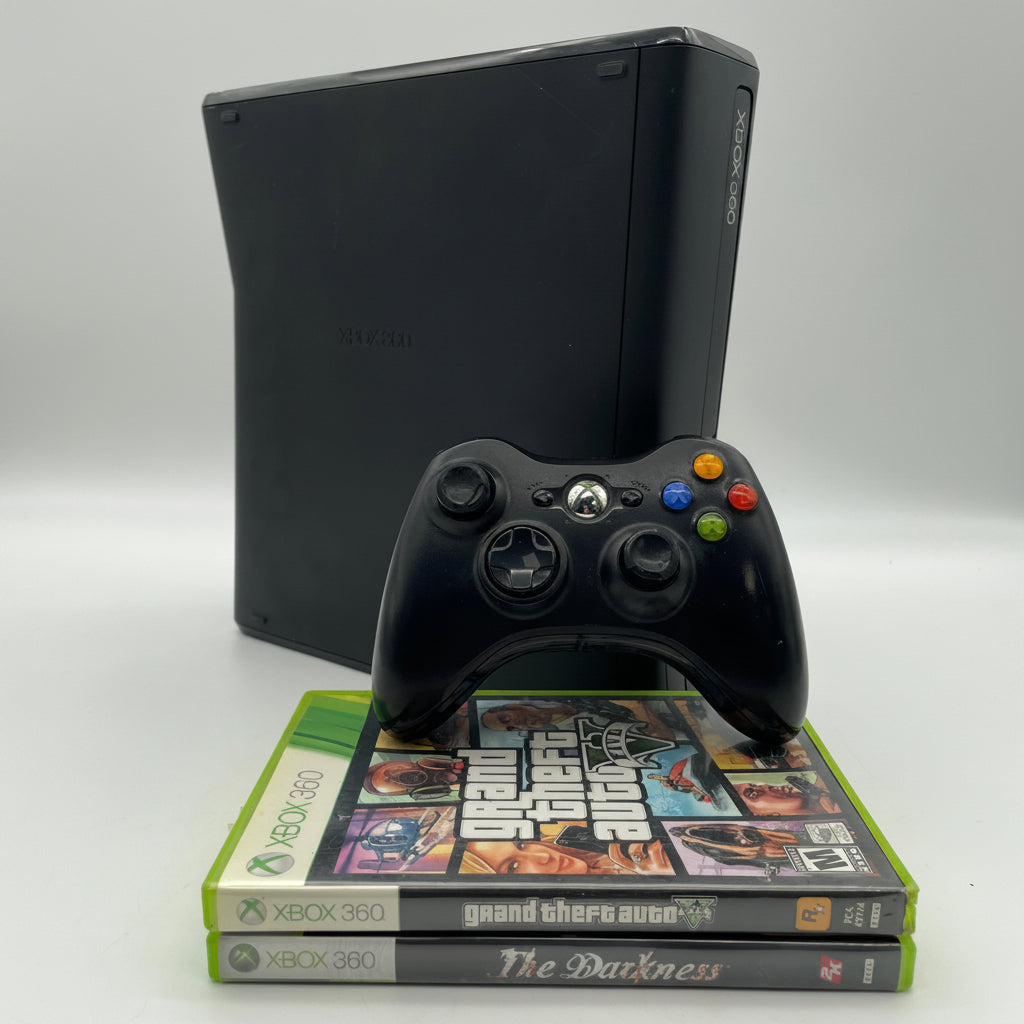 Microsoft Xbox 360 S 1439 500GB Bundle w/ Games And Controller