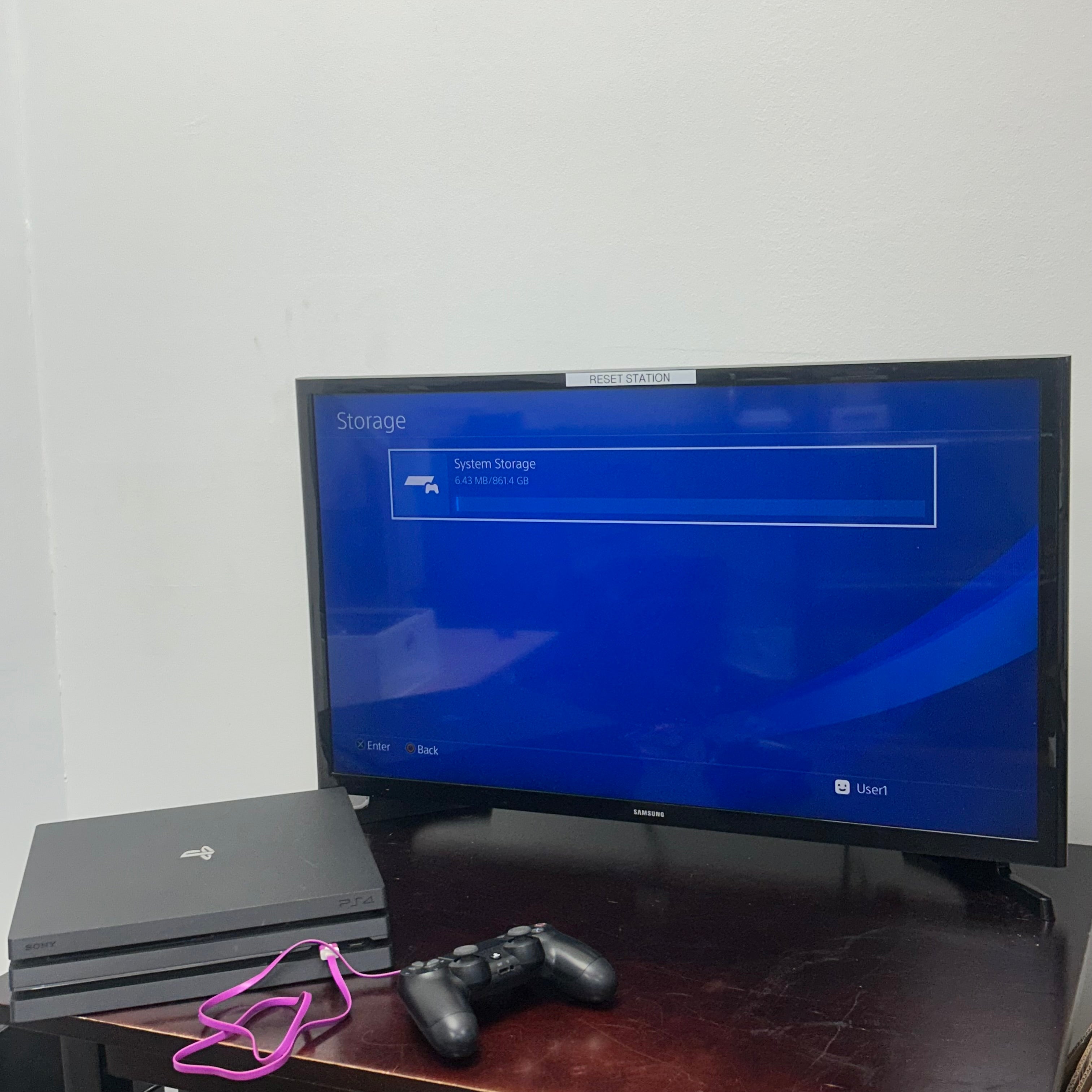 Sony PlayStation 4 Pro 1TB Console (CUH-7215B) Complete System Bundle - Tested