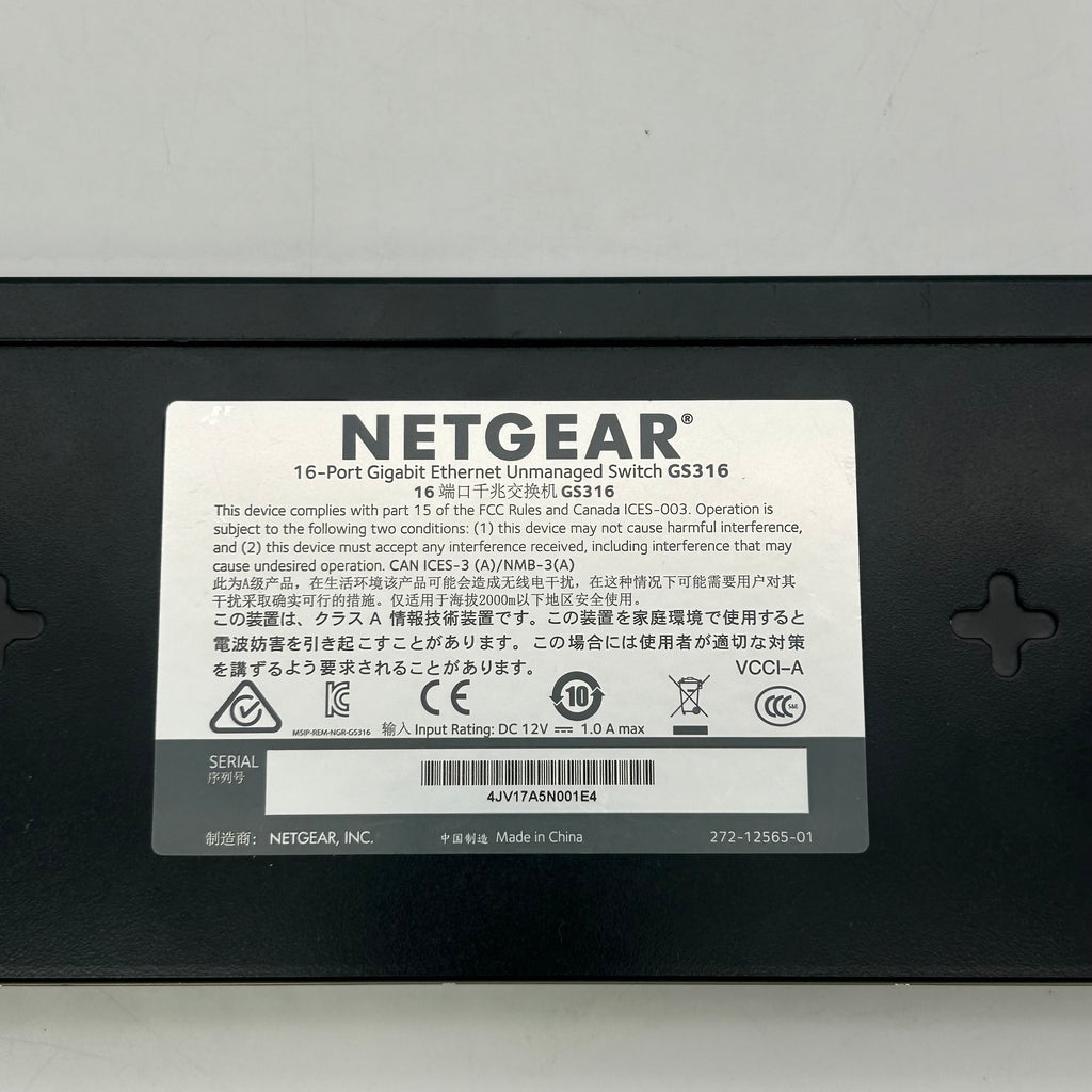 NETGEAR 16-Port Gigabit Ethernet Unmanaged Switch GS316