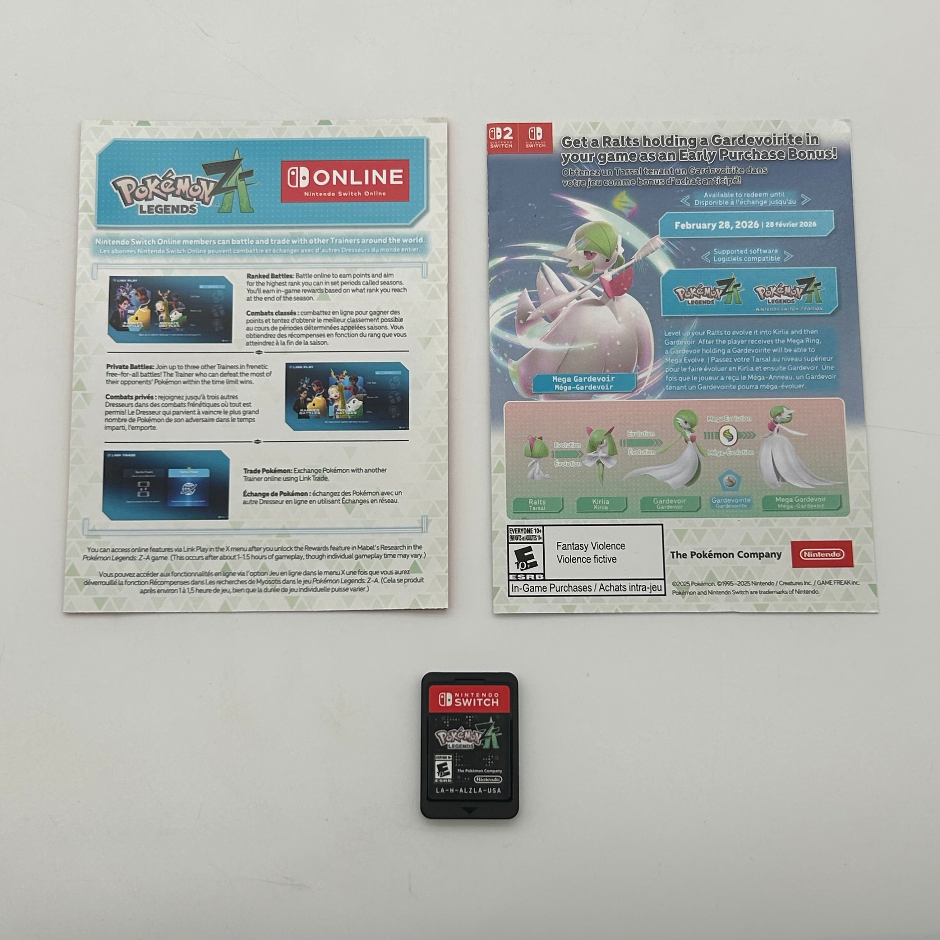 Nintendo Pokemon Legends ZA Switch 2 Version Tested Working W/ Case