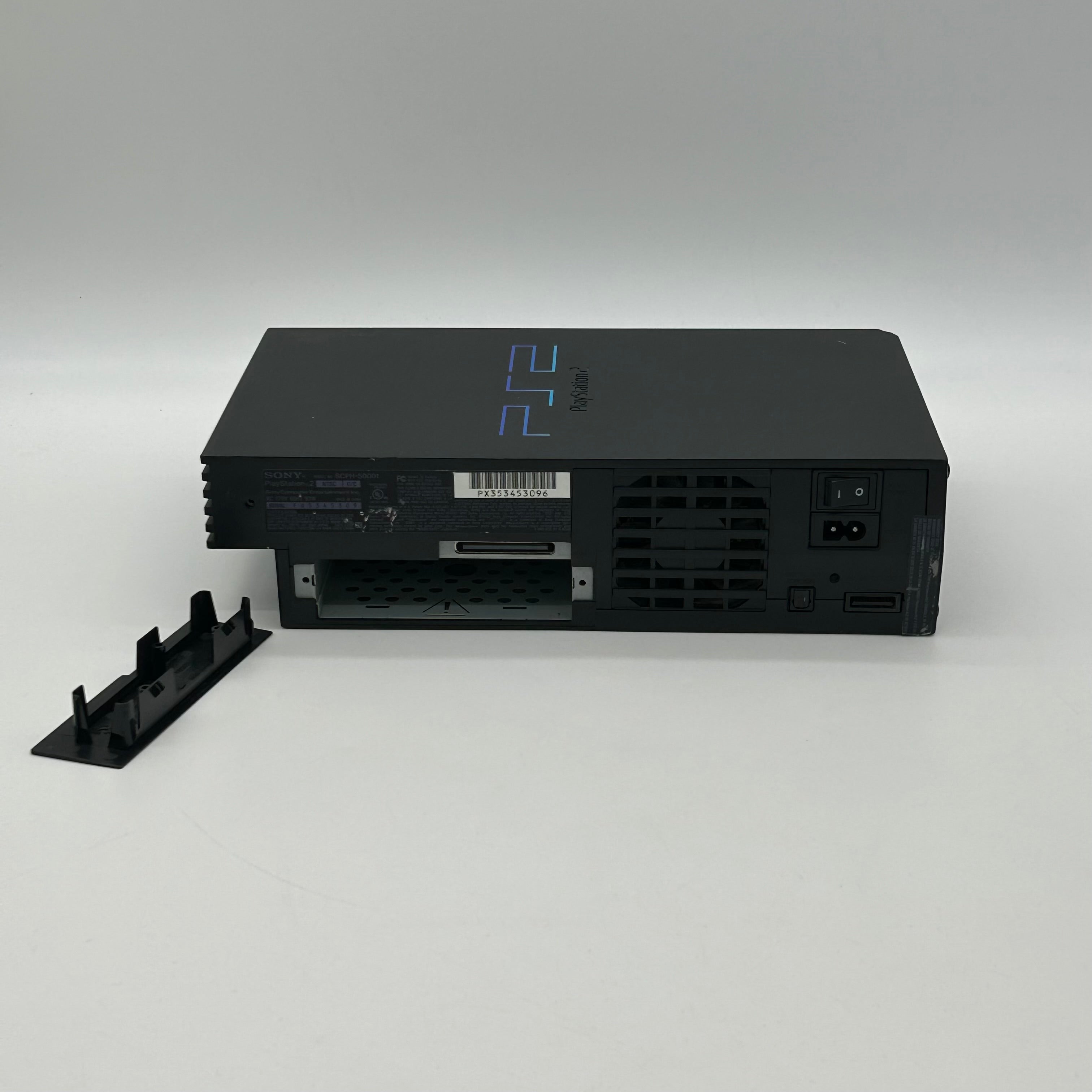 Sony PlayStation 2 PS2 Fat Console Bundle SCPH-50001 - 4 Games - Missing Tray Faceplate