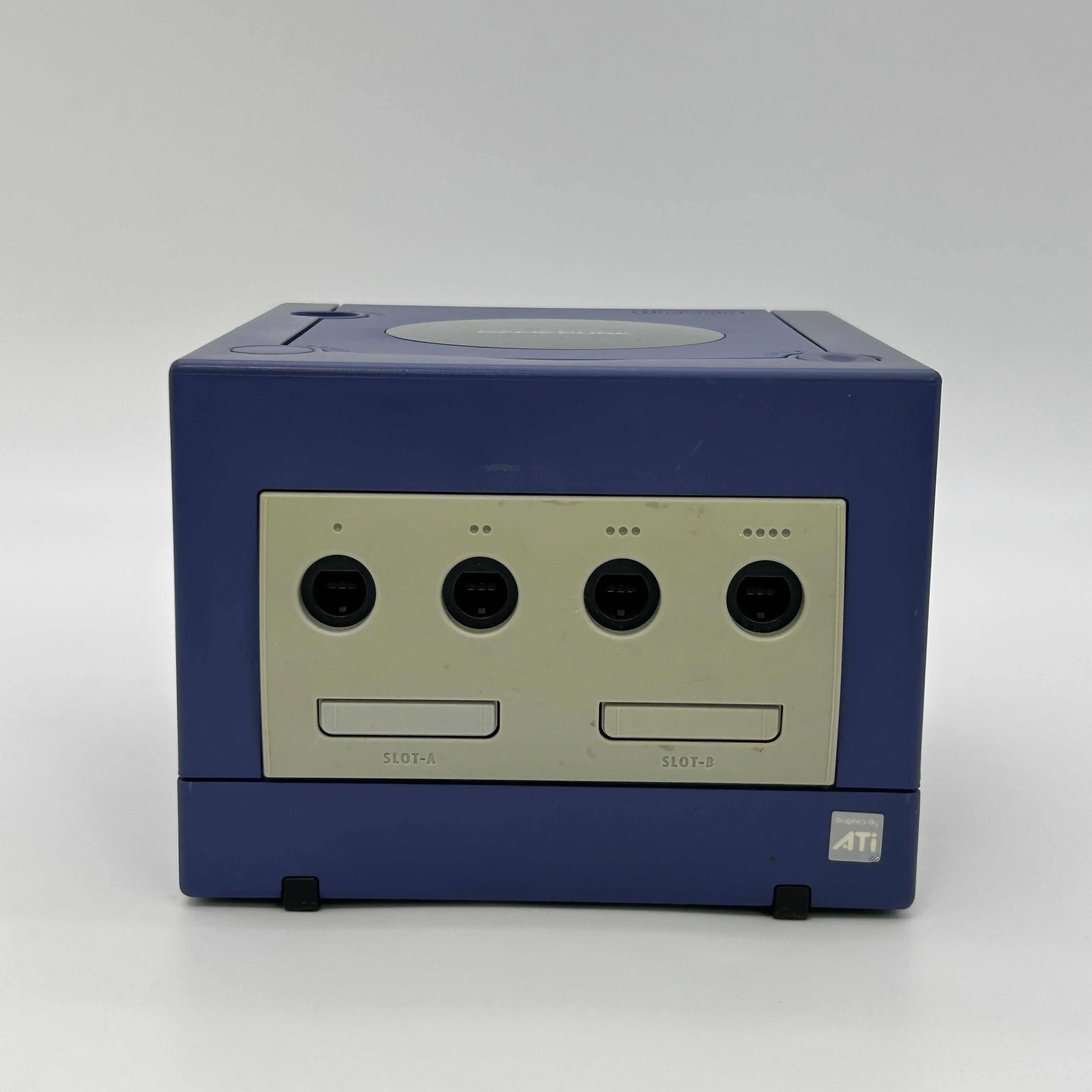 Nintendo GameCube Indigo DOL-001 Console Bundle 2 Controllers 2 Games TESTED
