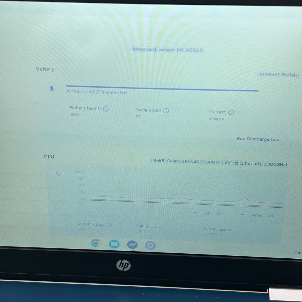 HP Chromebook x360 14a-ca0190wm Celeron N4020 1.1GHz 4GB RAM 64GB eMMC 14" Touch - Used