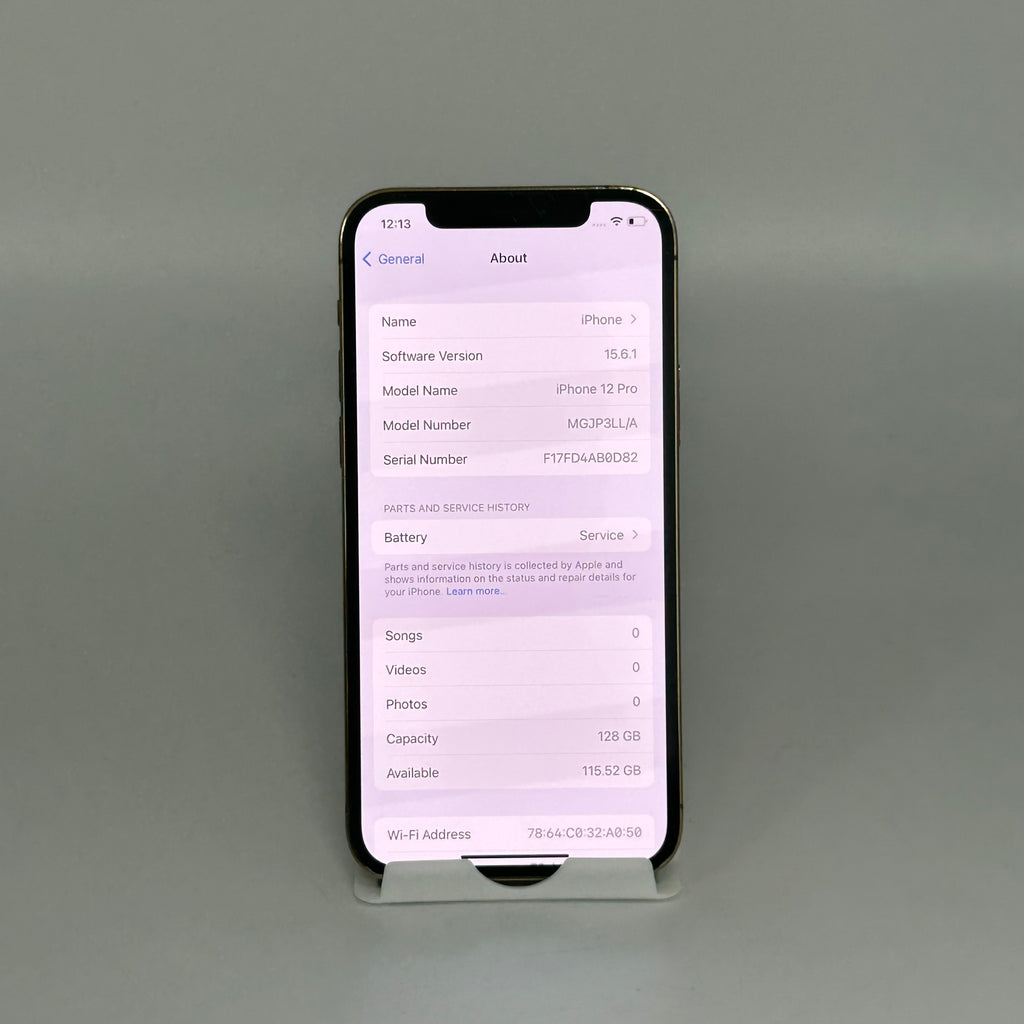 Apple iPhone 12 Pro 128GB MGJQ3LL/A Unlocked - Cracked Back - Heavy Scratches - Missing SIM Tray