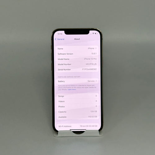 Apple iPhone 12 Pro 128GB MGJQ3LL/A Unlocked - Cracked Back - Heavy Scratches - Missing SIM Tray