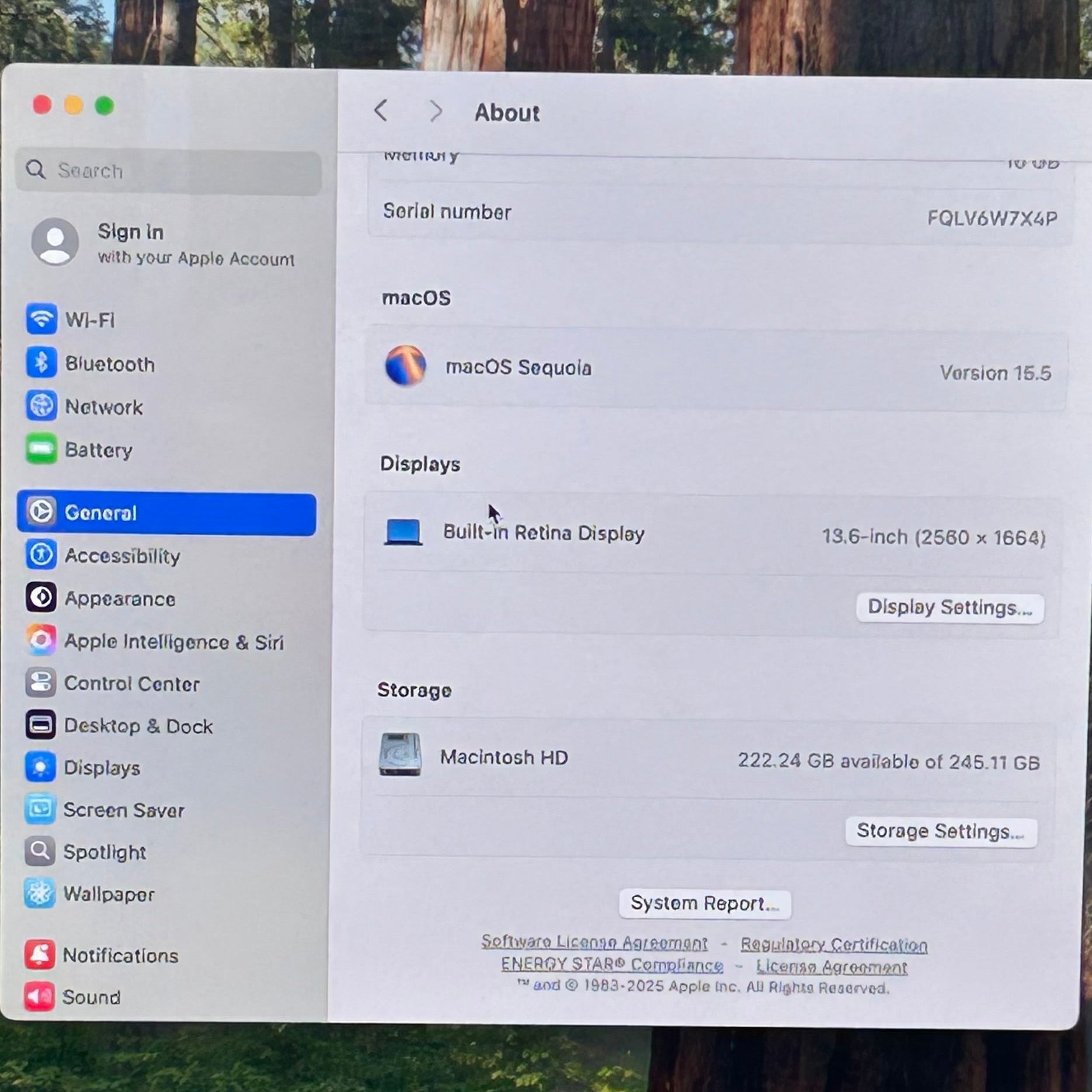 Apple MacBook Air 13" M4 16GB RAM 256GB SSD A3240 2025 Blue BH 100%