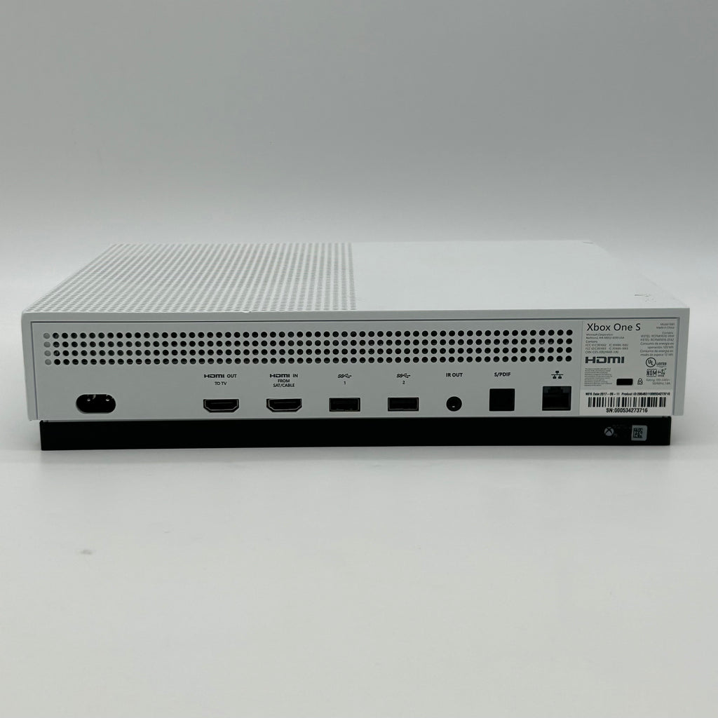 Xbox One S (1681) 500GB White Console Bundle - Controller & Power Cord - Tested