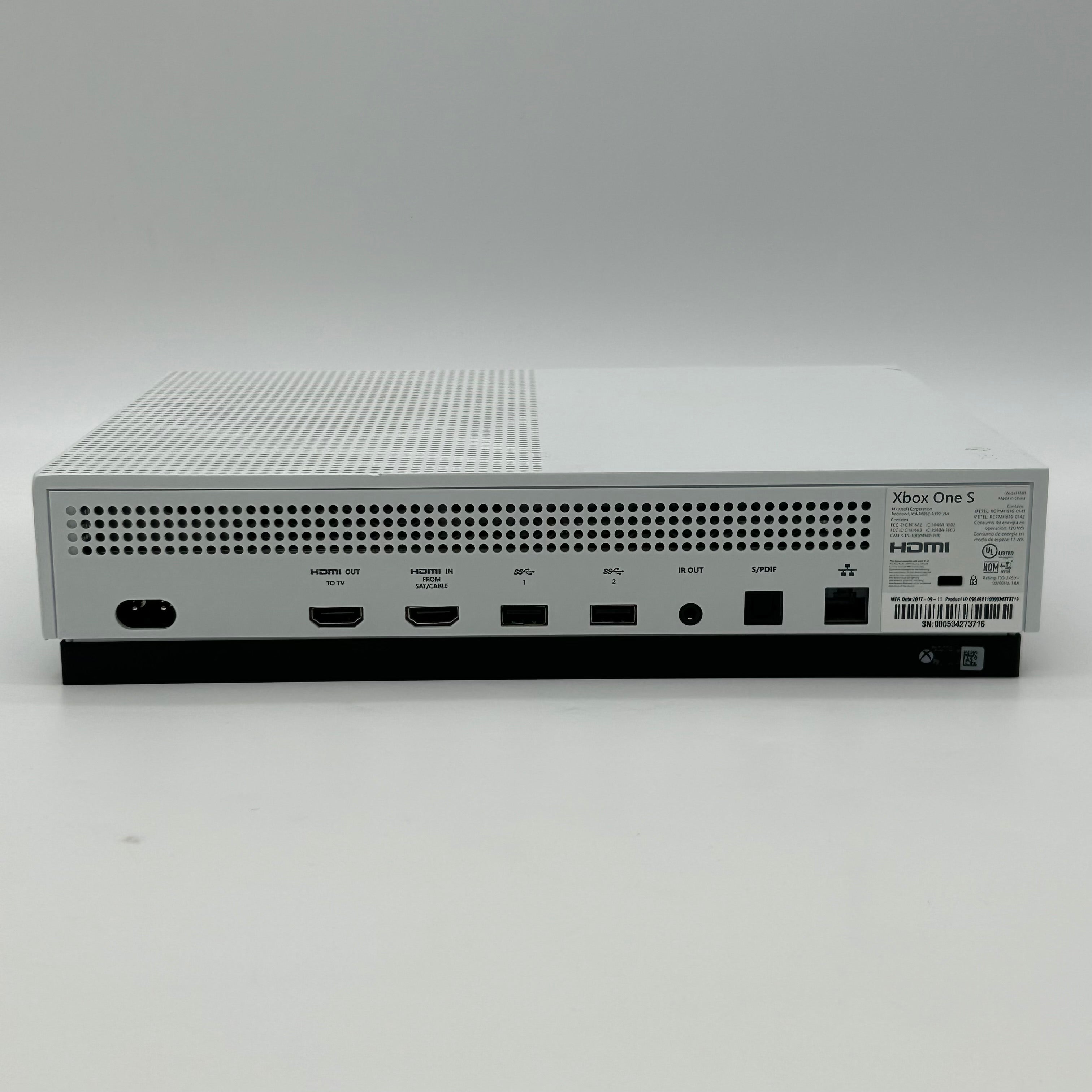 Xbox One S (1681) 500GB White Console Bundle - Controller & Power Cord - Tested