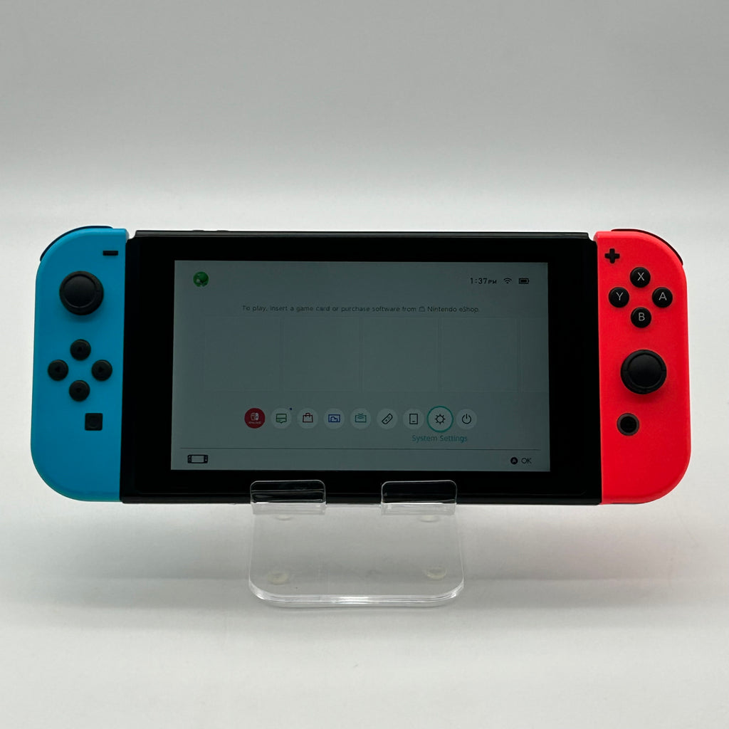 Nintendo Switch HAC-001(-01) - Neon Red/Neon Blue 32GB Handheld Black Console Set