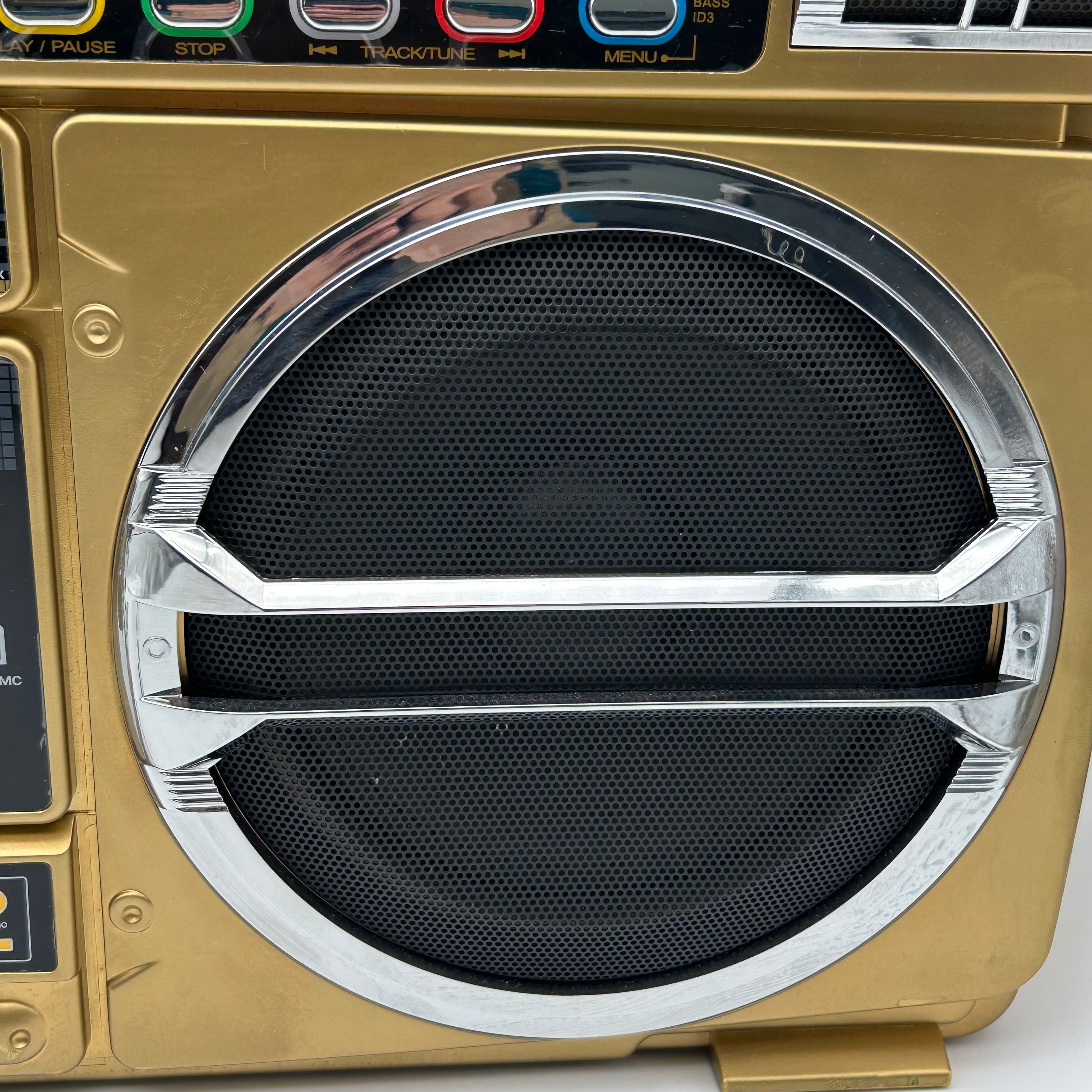 LASONIC I-931 BOOMBOX Gold Pro Audio Equipment with Bag - Used