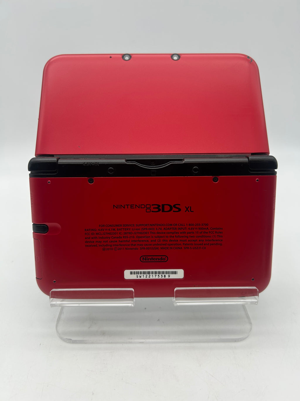Nintendo 3DS XL SPR-001 Red/Black System w/ Charger & Stylus