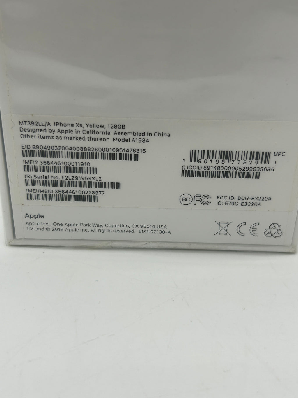Unlocked Apple iPhone XR 128GB Yellow Cellular A1984 - New In Box