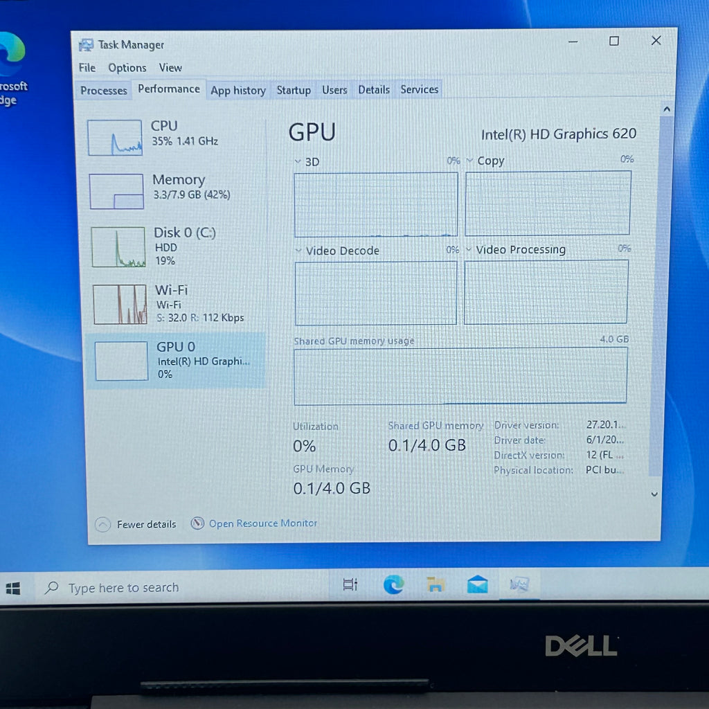 Dell Inspiron 3581 i3 2.3GHz, 8GB RAM, 1TB HDD Laptop
