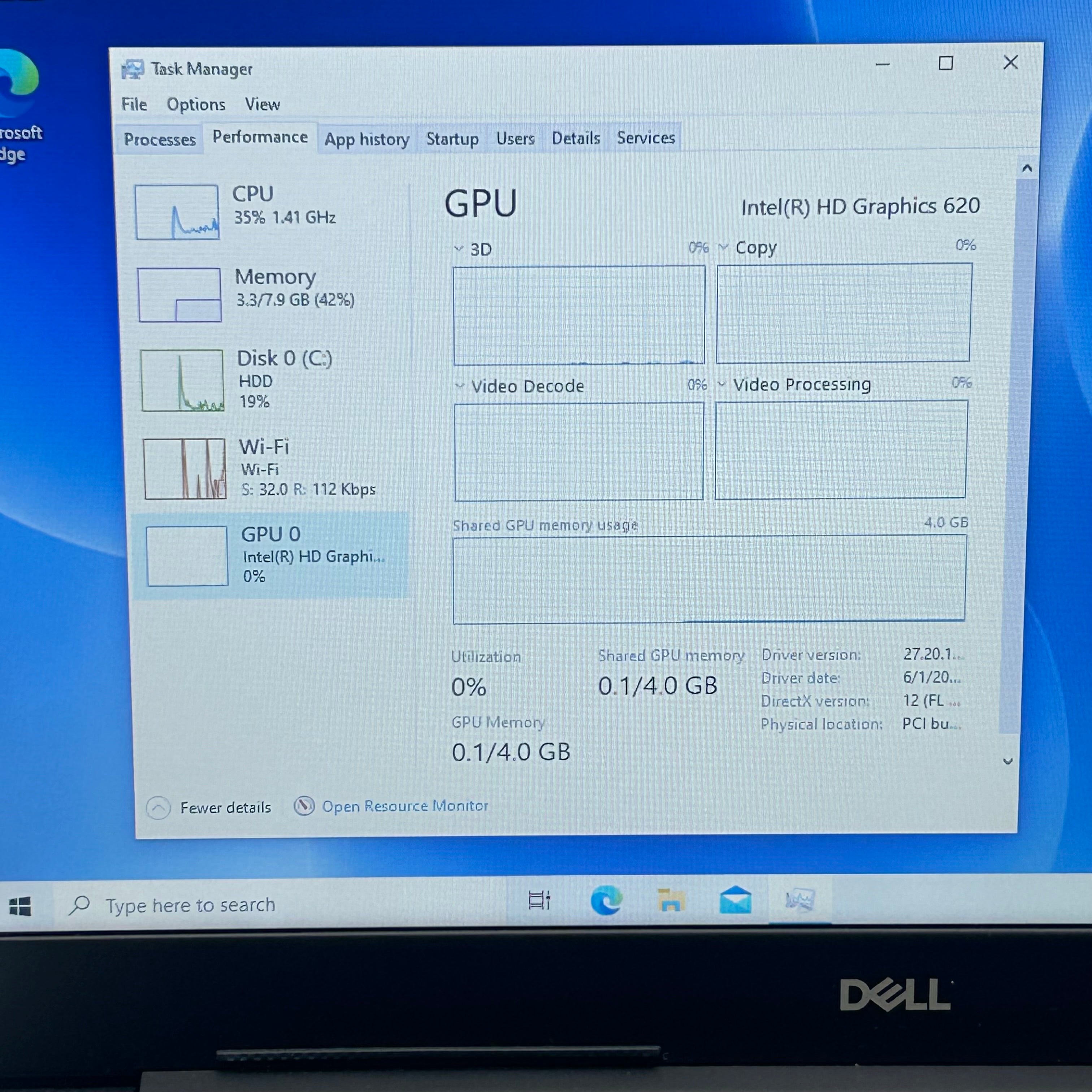 Dell Inspiron 3581 i3 2.3GHz, 8GB RAM, 1TB HDD Laptop