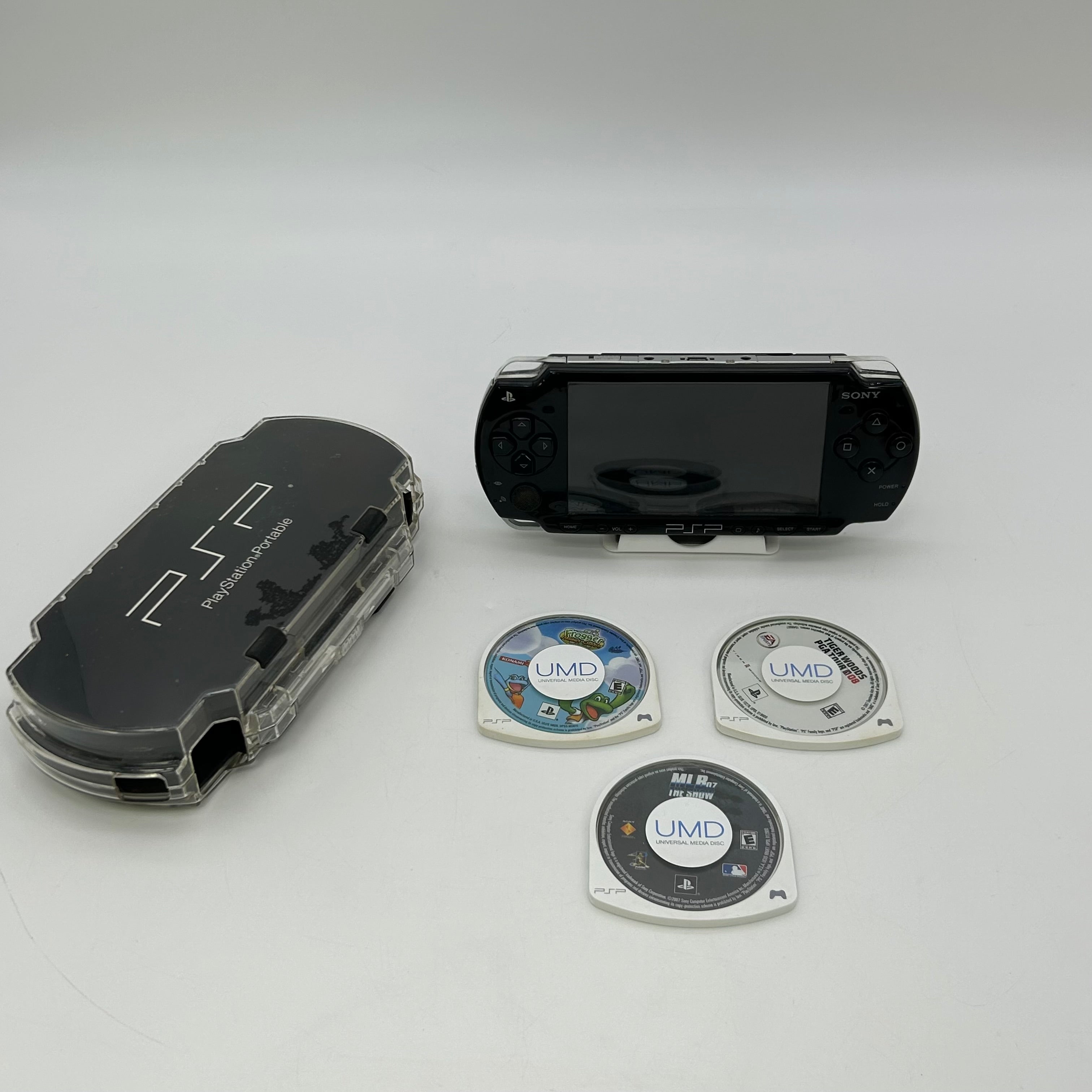 Sony PSP 2001 Piano Black Handheld Console Bundle Untested For Parts 3 Games