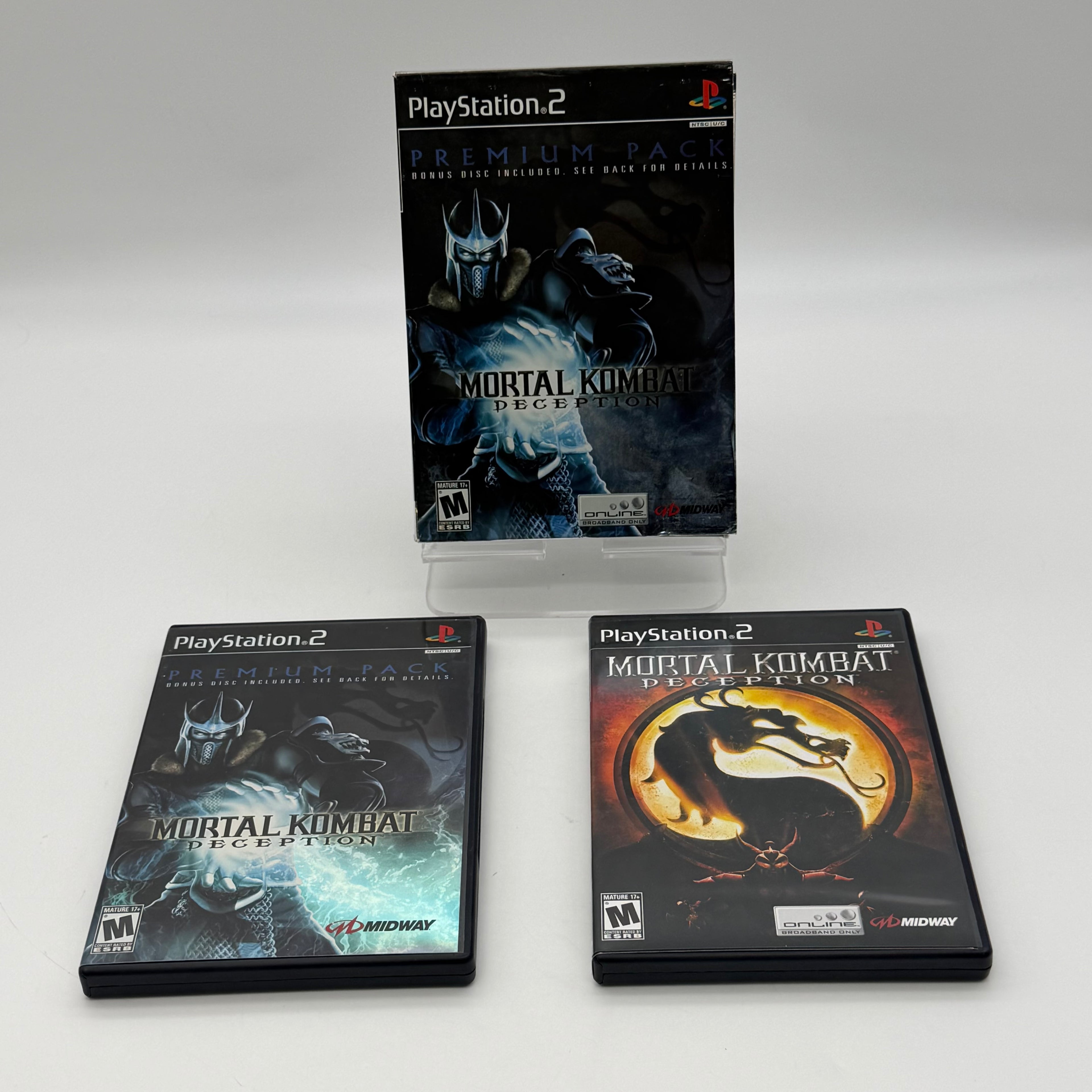 Mortal Kombat Deception Premium Pack (PlayStation 2, PS2 2004) CIB W/ Metal Card