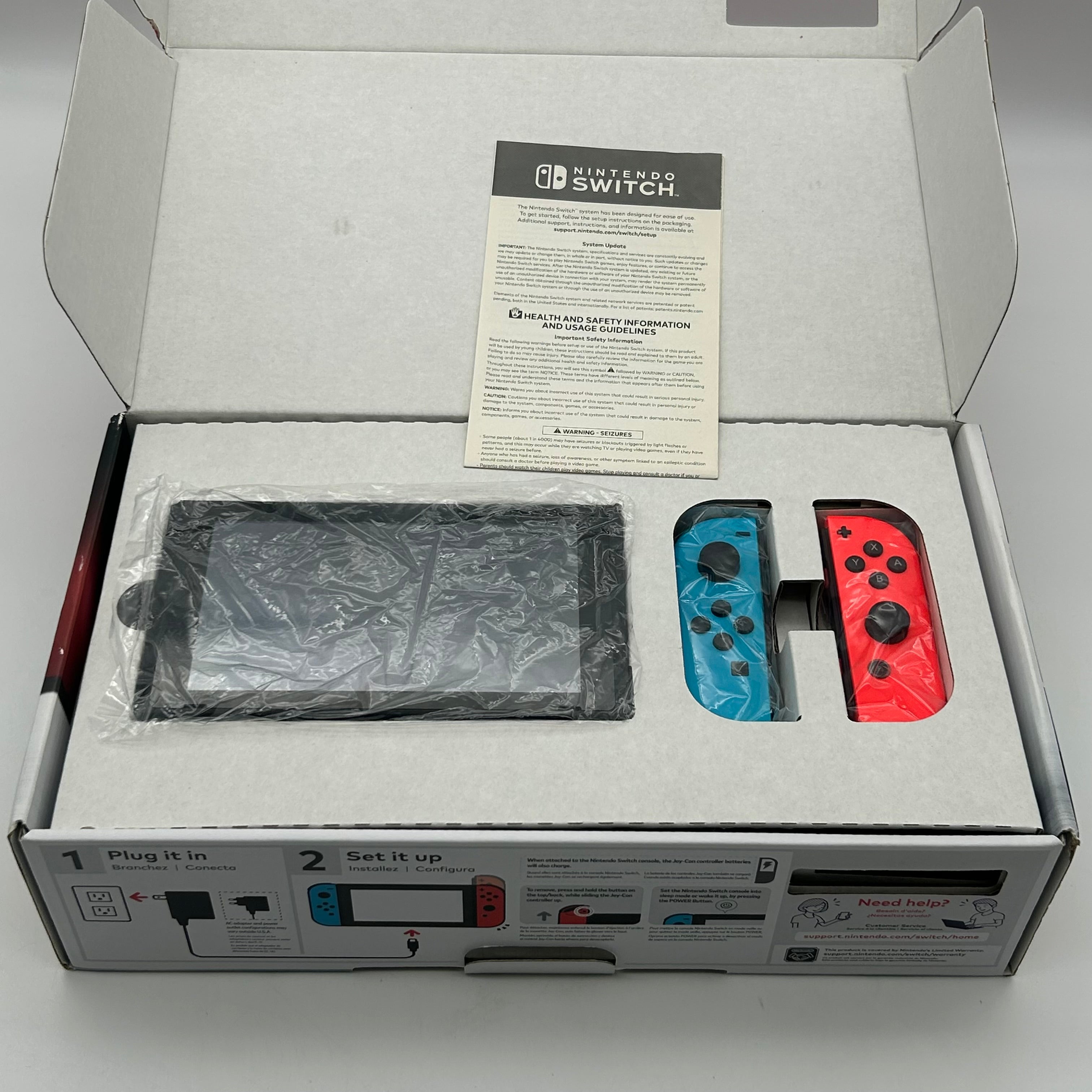 Nintendo Switch HAC-001 32GB Console with Gray Joy‑Con W Box Complete