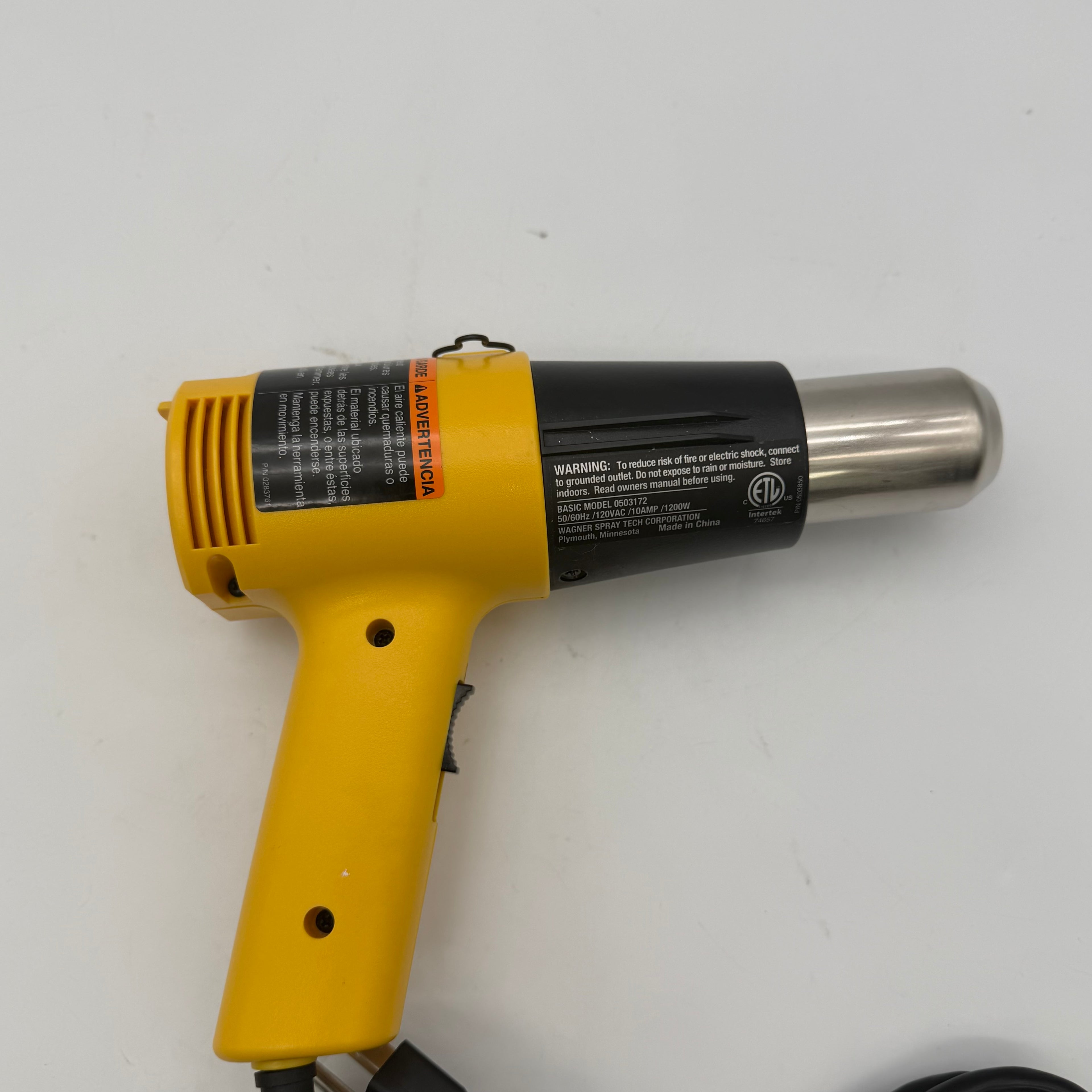Wagner HT1000 0503172 Dual Temperature Heat Gun Tool Black Yellow 1200 Watts
