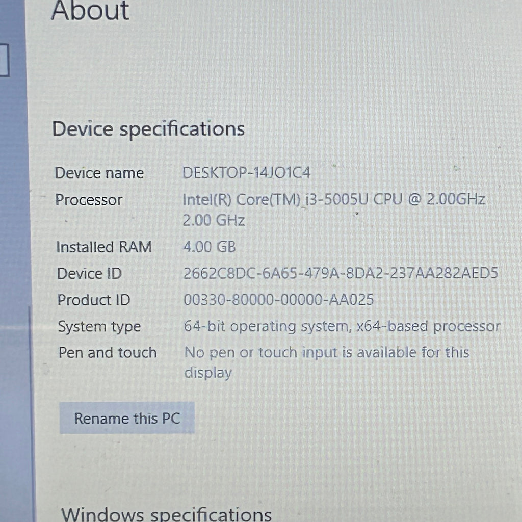Dell Inspiron 3543 15" Core i3 4GB RAM 512GB HDD Black w/ Charger