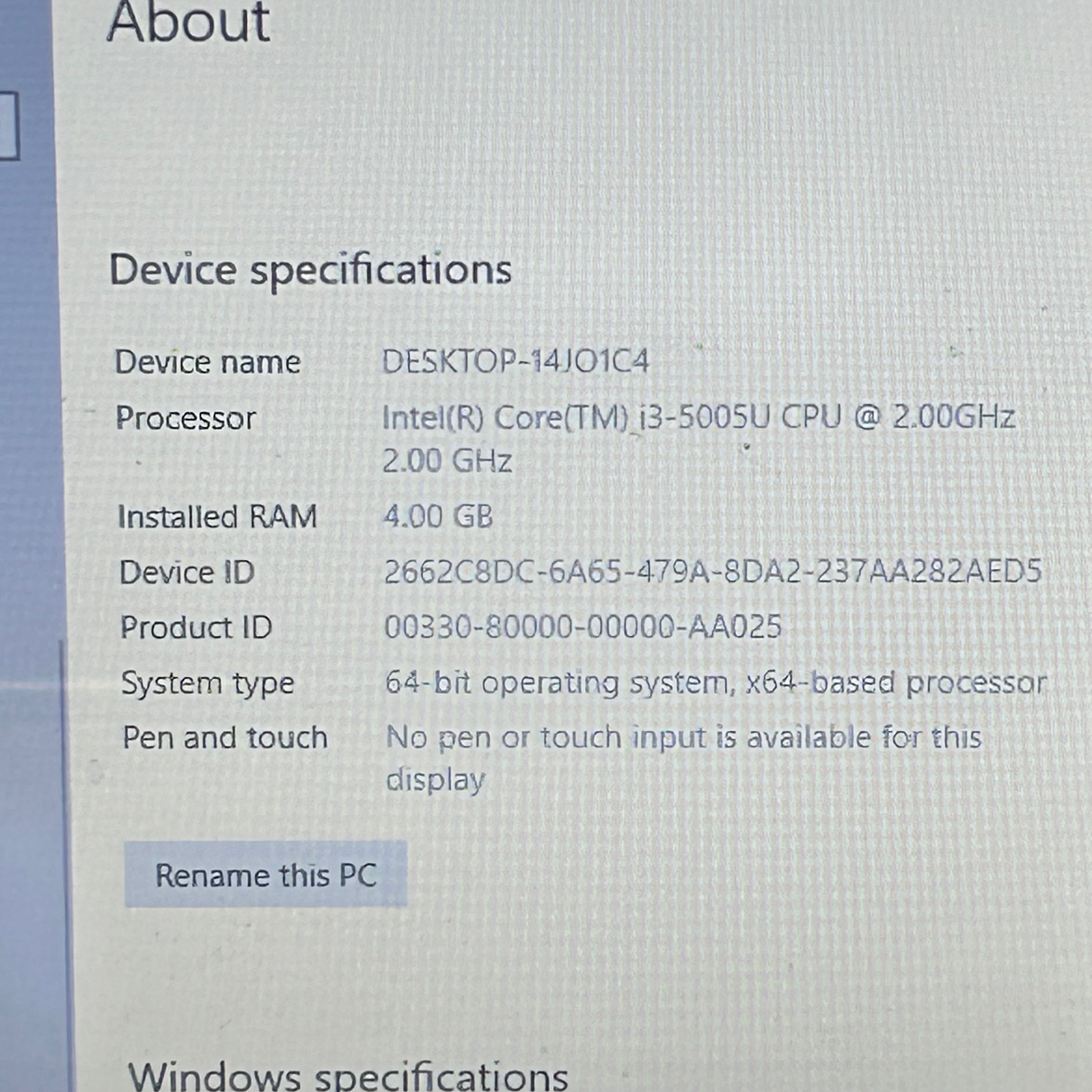 Dell Inspiron 3543 15" Core i3 4GB RAM 512GB HDD Black w/ Charger