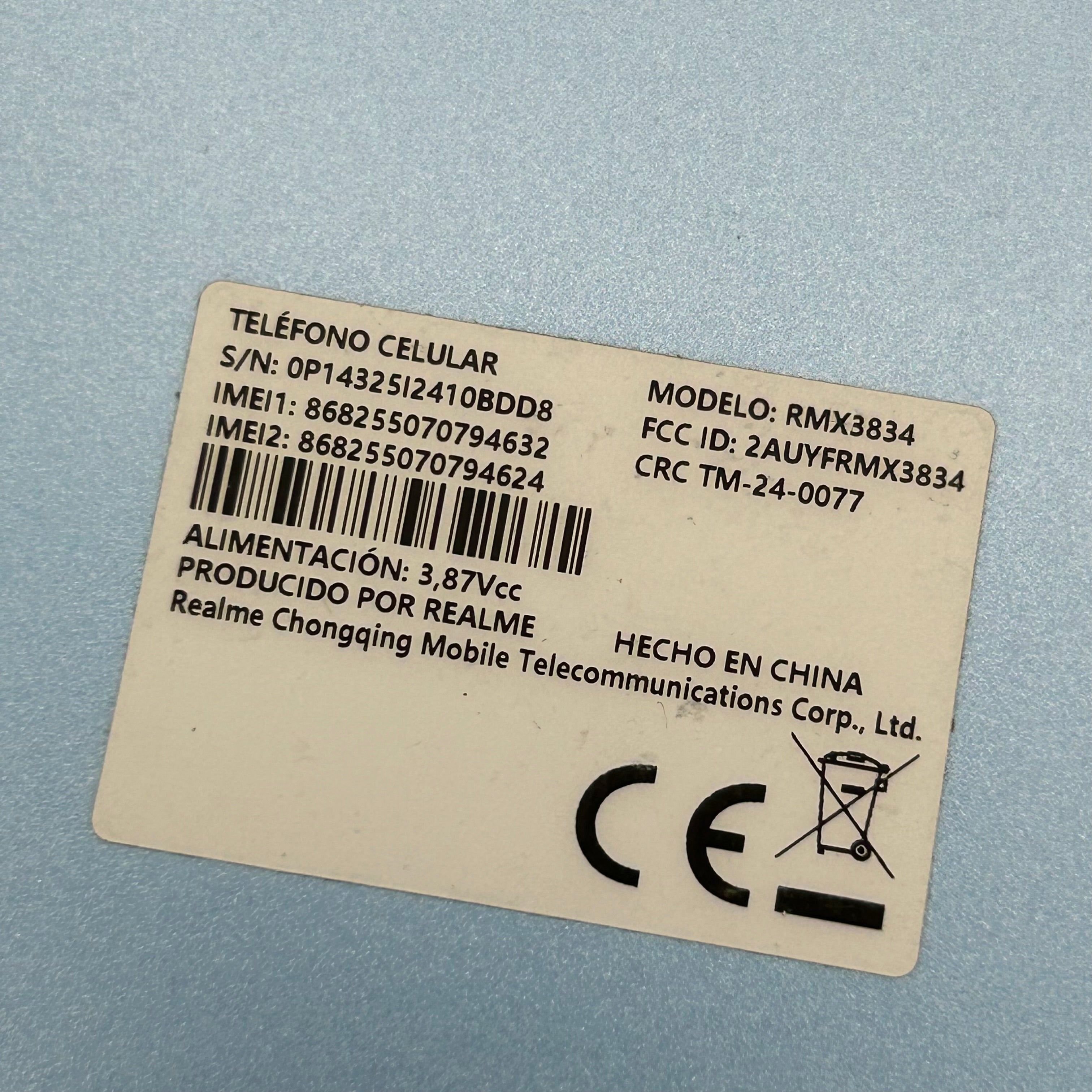 Realme Note 50 RMX3834 128GB Sky Blue (Read Description - Missing SIM Tray)
