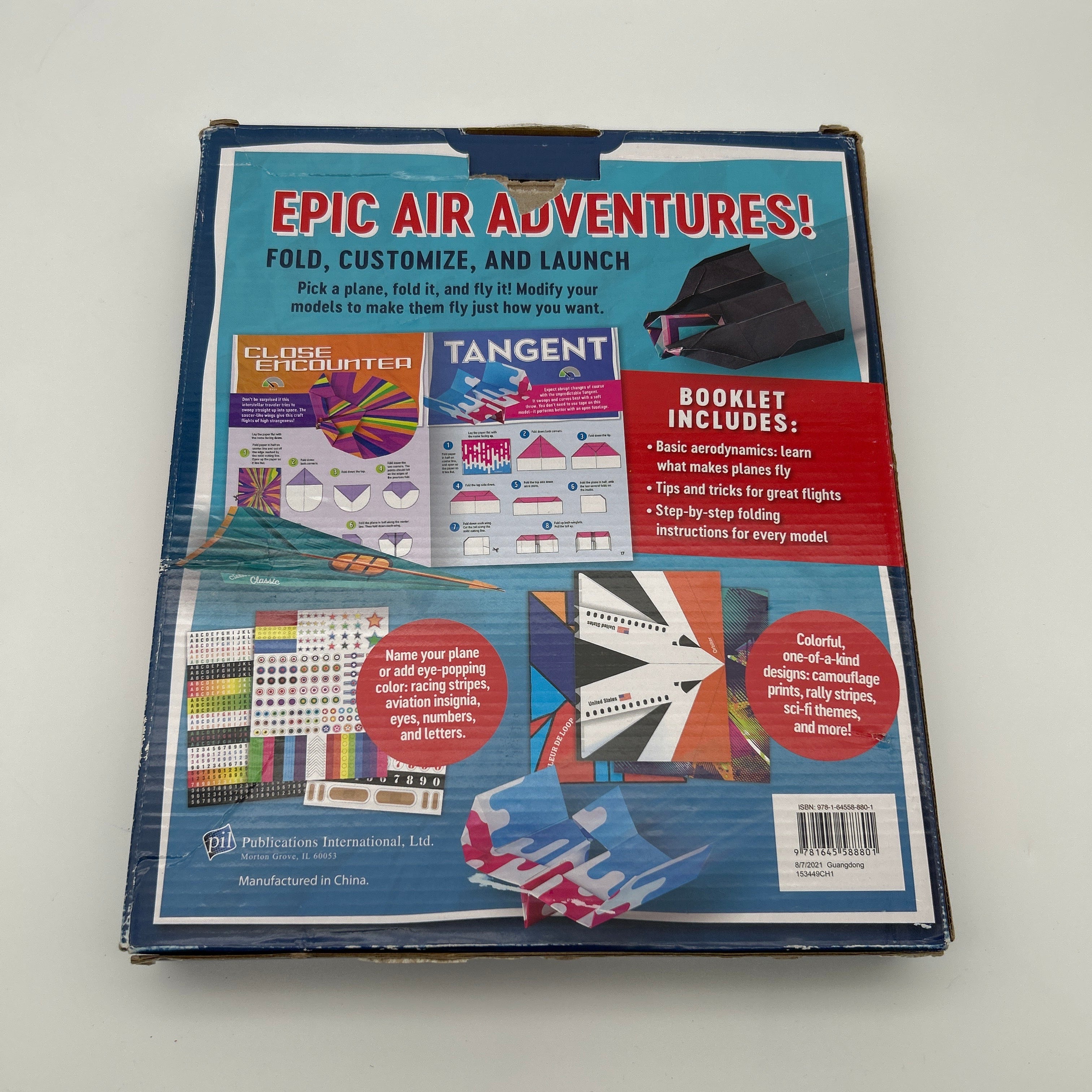 Publications International Paper Airplane Kit Blue - New Open Box