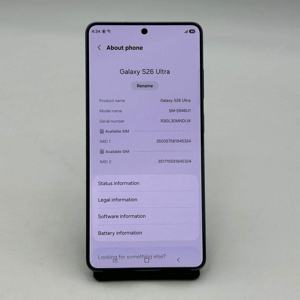 Factory Unlocked Samsung Galaxy S26 Ultra 12GB RAM 256GB SM-S948U1 Cobalt Violet