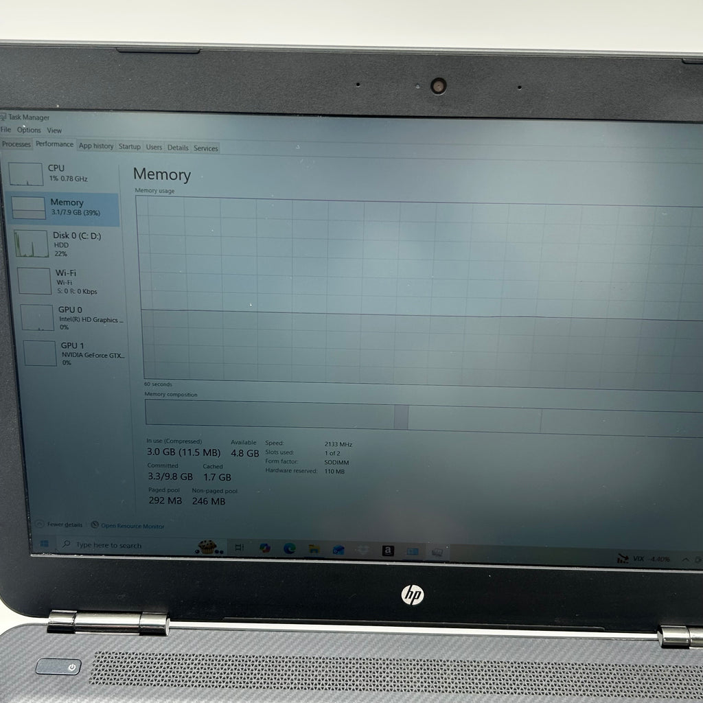 HP 15t-ax000 15-inch Core i7 6th Gen 8GB RAM 1TB Black Laptop - Used