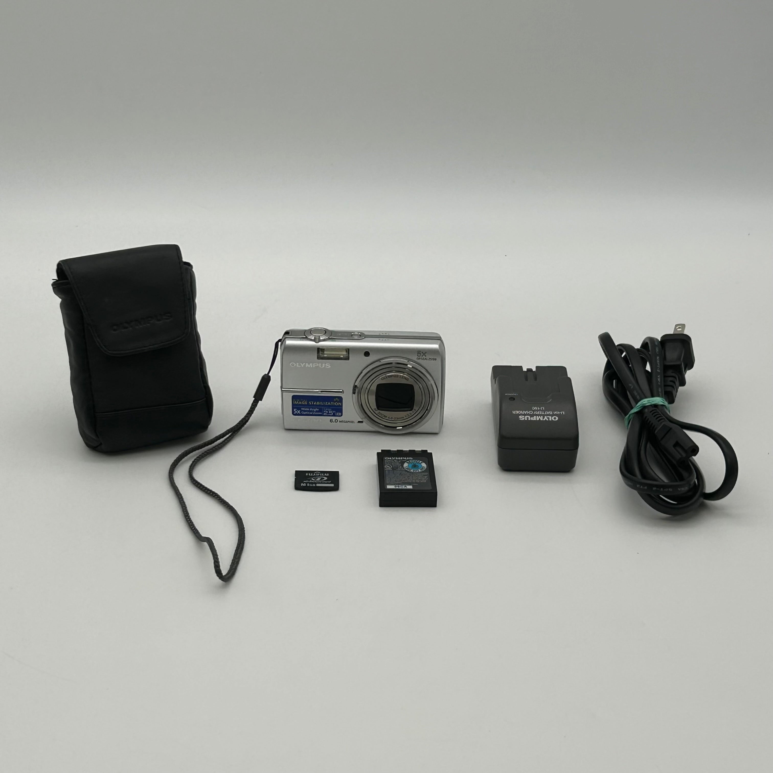 Olympus FE-200 6.0MP Digital Camera Silver Bundle - Tested Working 1GB xD Card