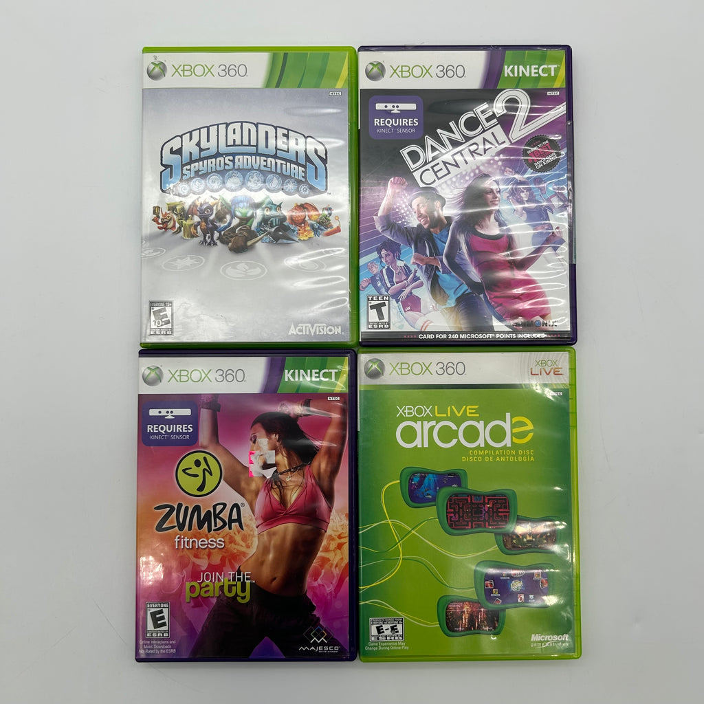Microsoft Xbox 360 S 1439 Black Console Bundle with Kinect, Controller, Box & 5 Games