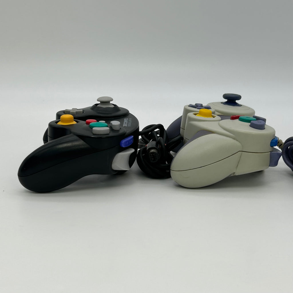 Nintendo GameCube Indigo DOL-001 Console Bundle 2 Controllers 2 Games TESTED